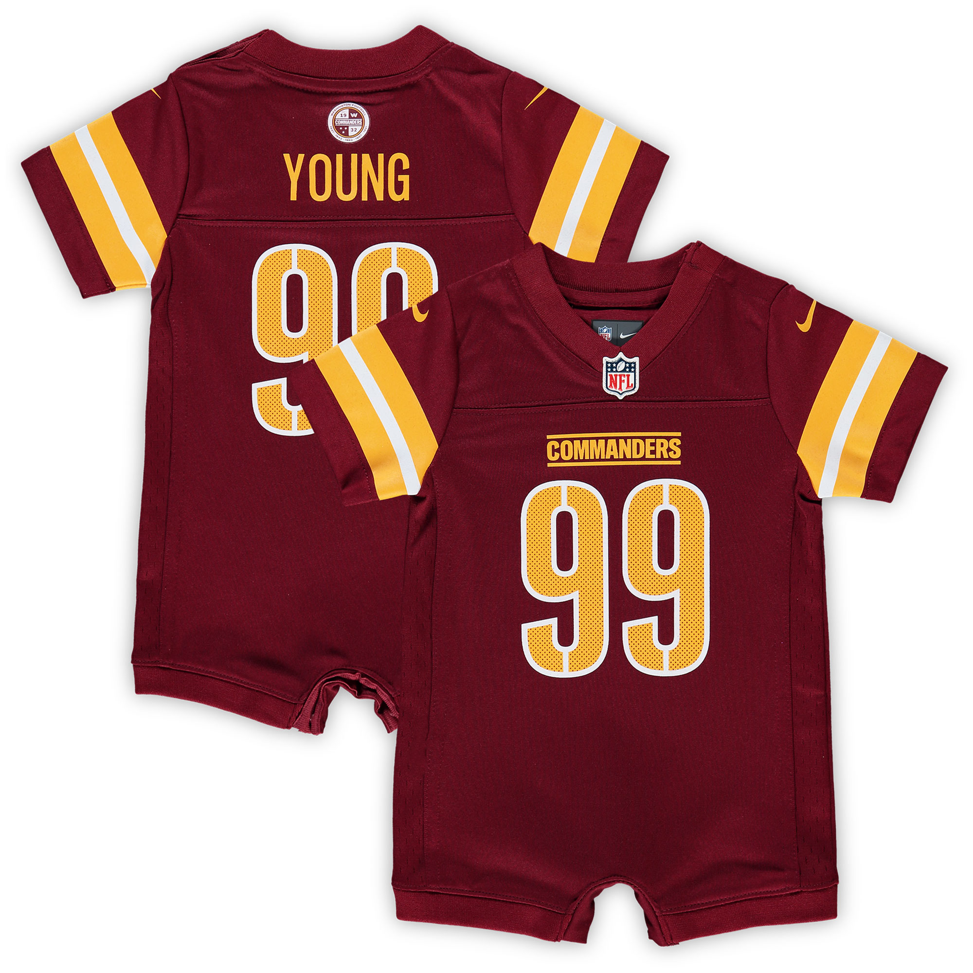 chase young washington commanders nike newborn 26amp infant game romper jersey burgundy 6530 rkcze.jpg