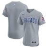 chicago cubs nike road vapor premier elite patch jersey gray 1153 o9gfv.jpg