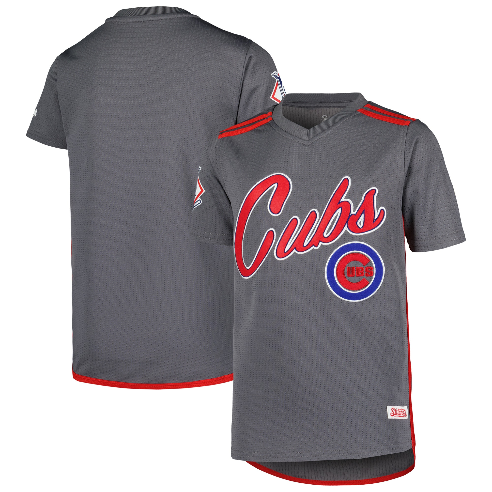 chicago cubs stitches youth team v neck jersey charcoal 1227 2mb2h.jpg