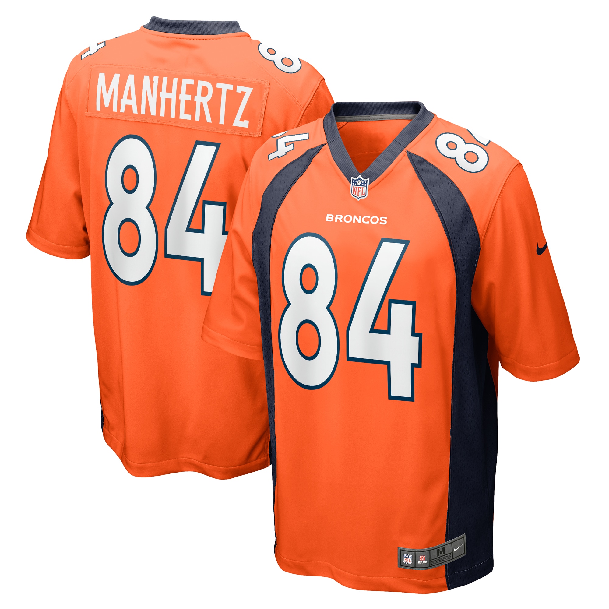 chris manhertz denver broncos nike game player jersey orange 7730 sfit8.jpg