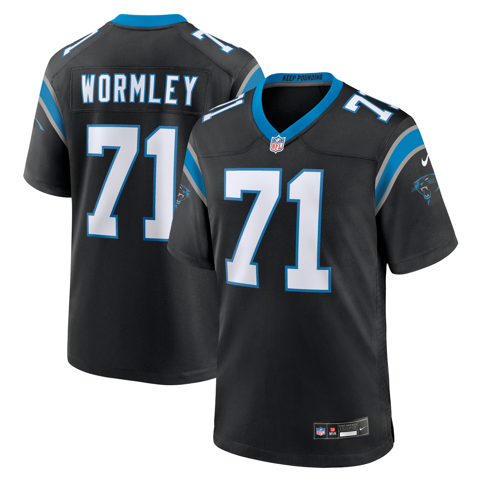 chris wormley carolina panthers nike game jersey black 9084 ht7it.jpg