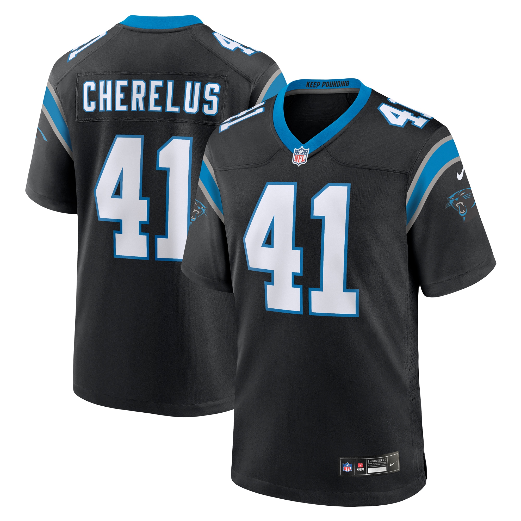claudin cherelus carolina panthers nike team game jersey black 2199 4l6k3.jpg