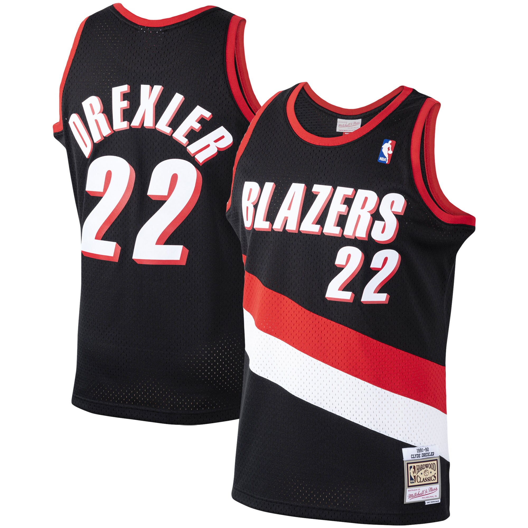 clyde drexler portland trail blazers mitchell 26amp ness 199192 hardwood classics swingman jersey black 4757 gyka1.jpg