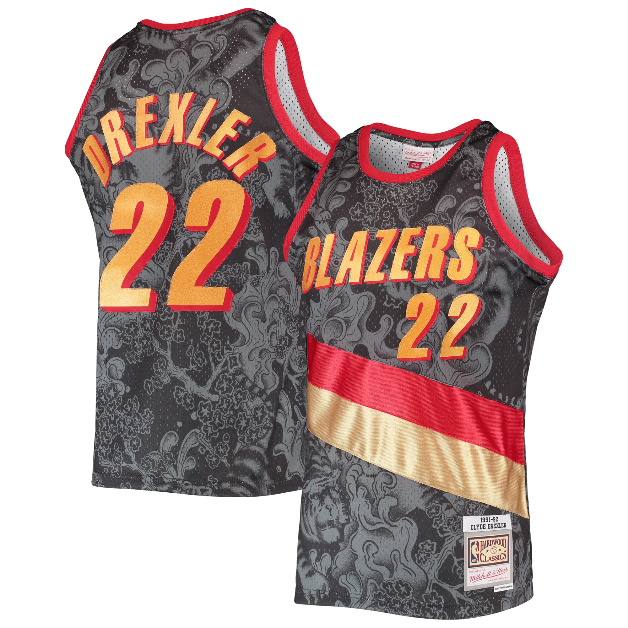 clyde drexler portland trail blazers mitchell 26amp ness hardwood classics 199192 lunar new year swingman jersey black 1487 cso4c.jpg