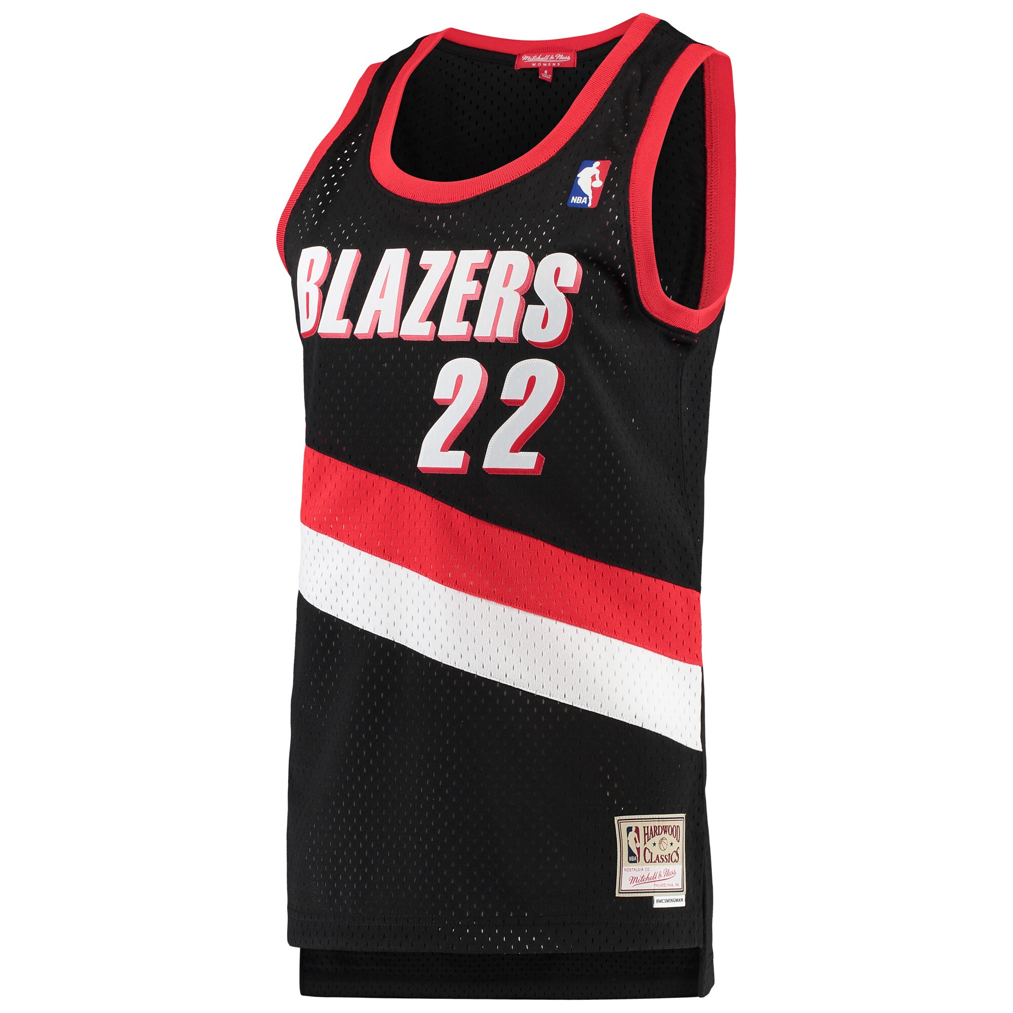 clyde drexler portland trail blazers mitchell 26amp ness womens 199192 hardwood classics swingman jersey black 9197 zav78.jpg