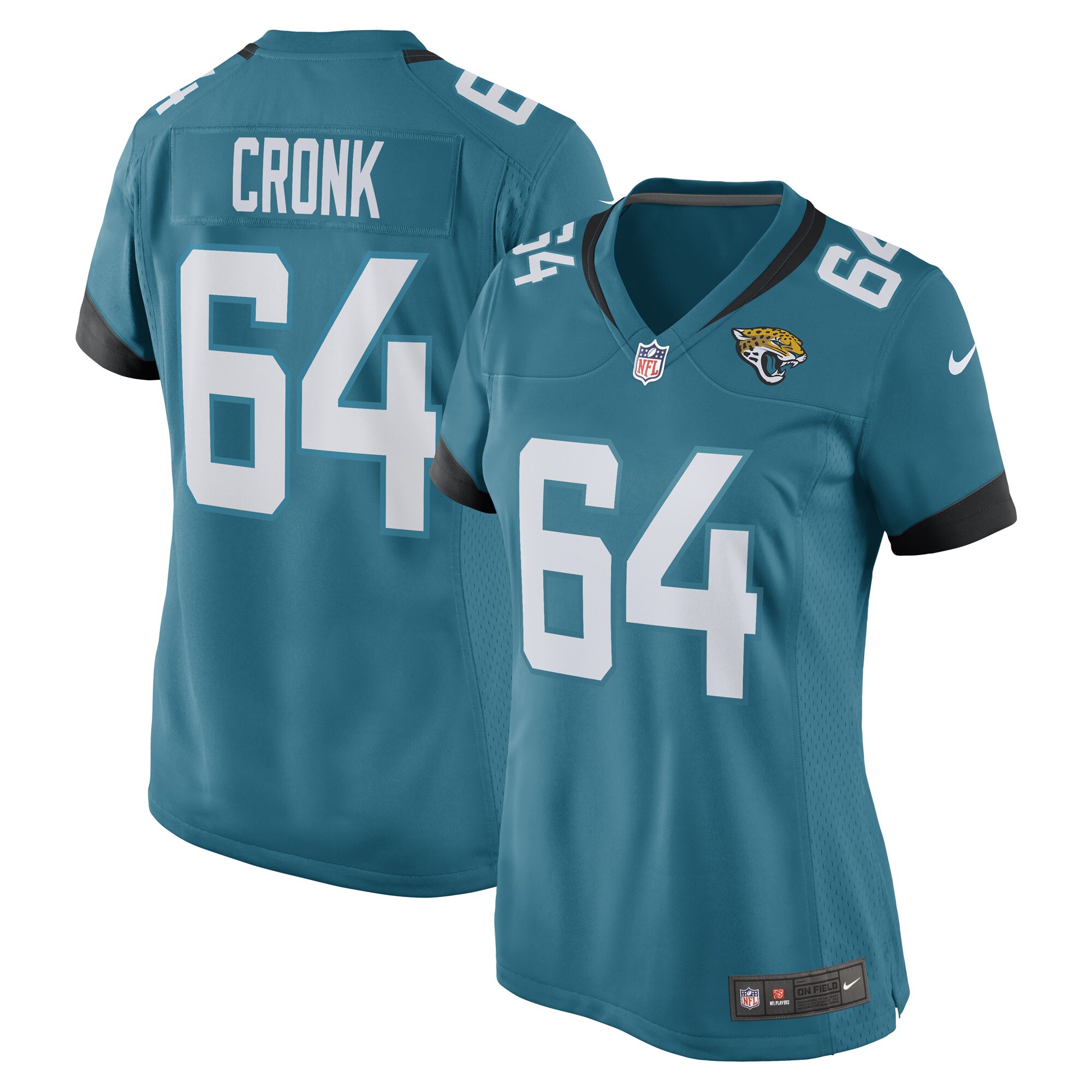 coy cronk jacksonville jaguars nike womens game player jersey teal 4707 rp6n5.jpg