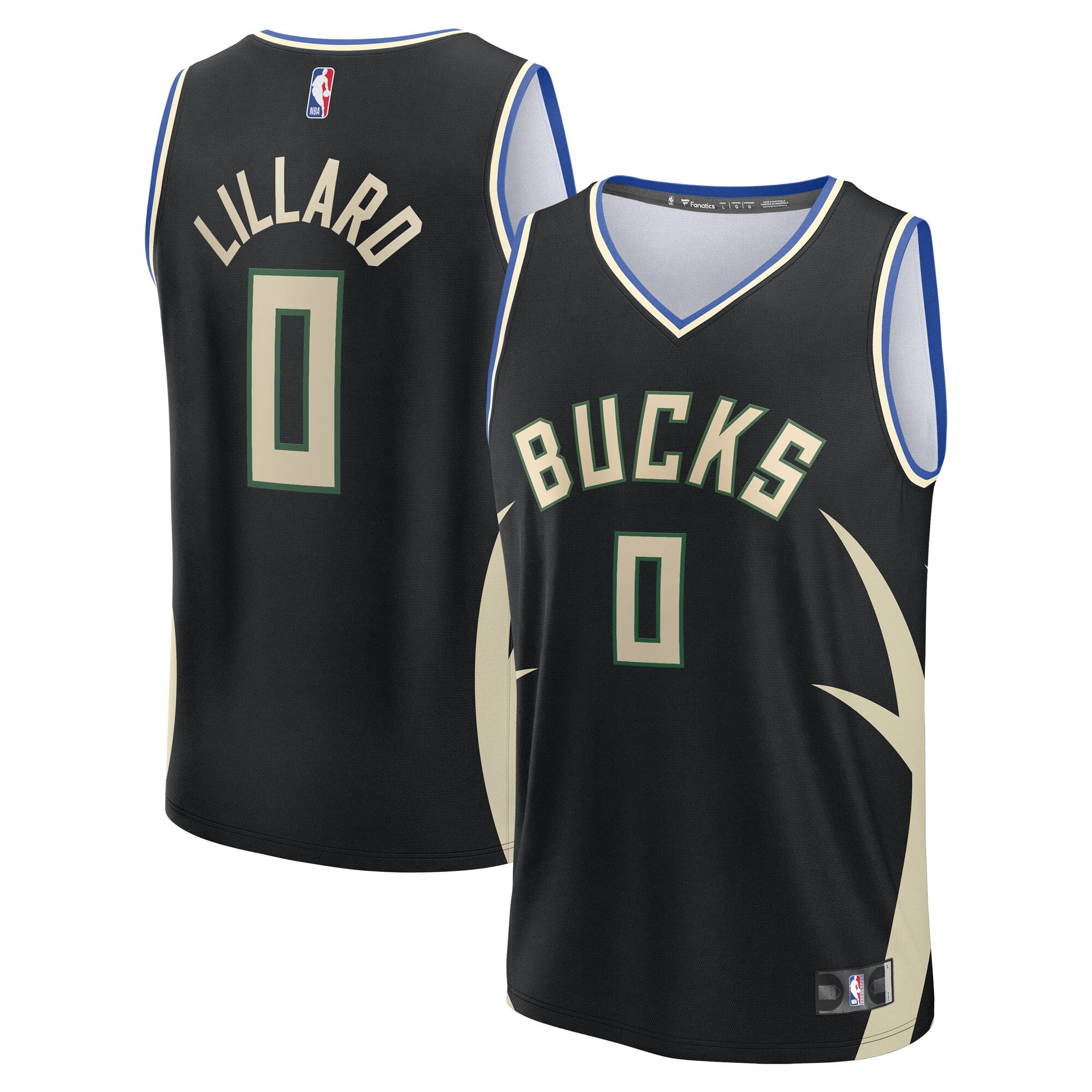 damian lillard milwaukee bucks fanatics youth fast break replica player jersey statement edition black 9651 yii6v.jpg