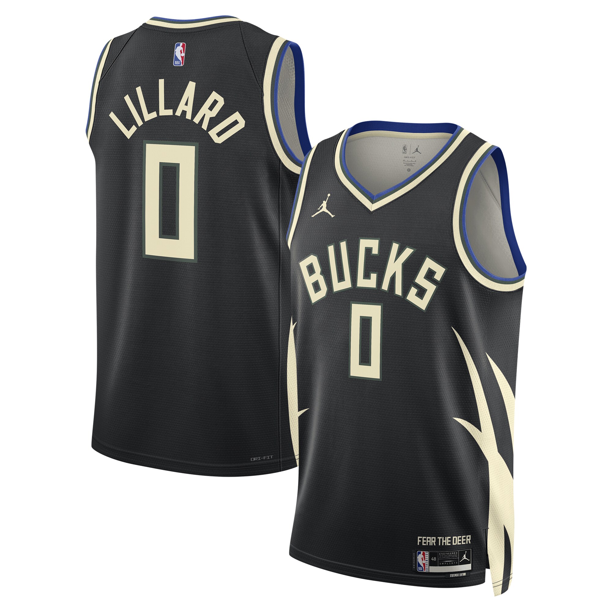 damian lillard milwaukee bucks jordan brand unisex swingman player jersey statement edition black 1952 7dsjj.jpg