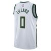 damian lillard milwaukee bucks nike unisex fear the deer swingman player jersey association edition white 8881 g18ij.jpg
