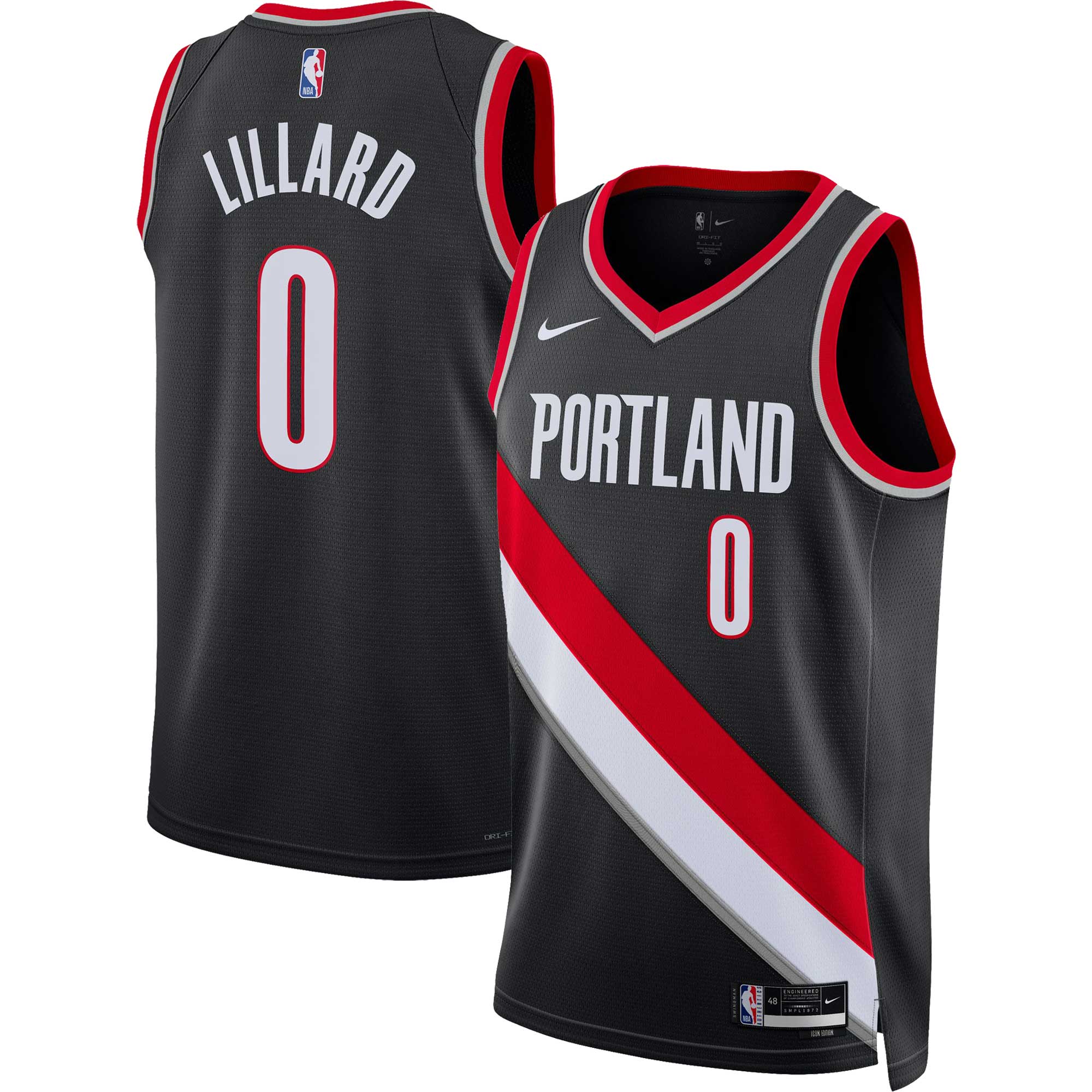 damian lillard portland trail blazers nike unisex swingman jersey icon edition black 3285 dfyu0.jpg