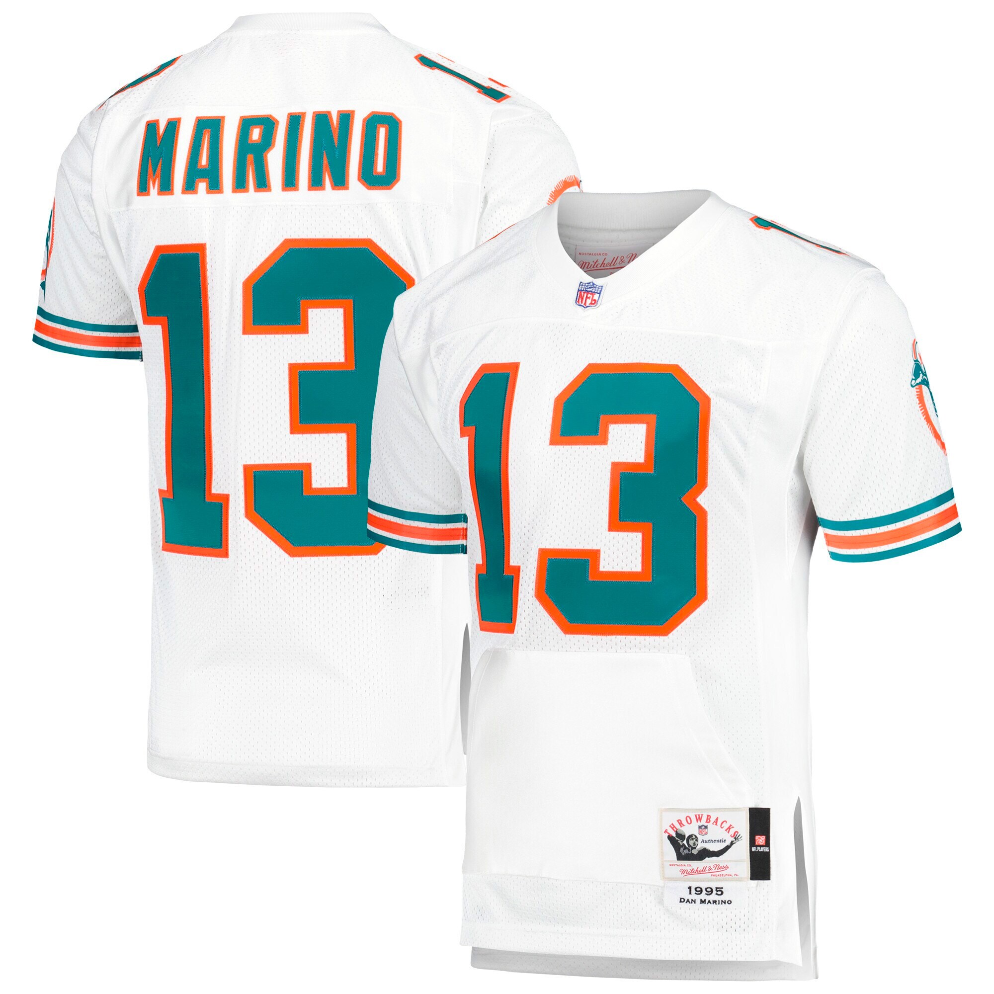 dan marino miami dolphins 1995 mitchell 26amp ness authentic throwback retired player pocket26nbspjersey white 3202 wuyvm.jpg
