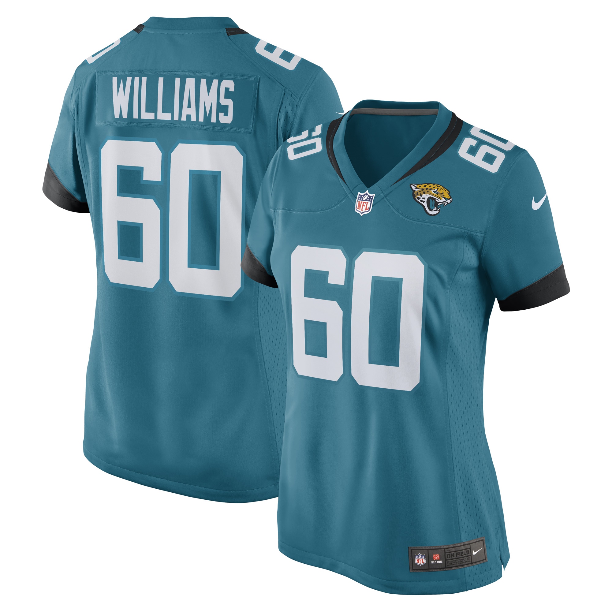 darryl williams jacksonville jaguars nike womens game player jersey teal 8858 e48tz.jpg