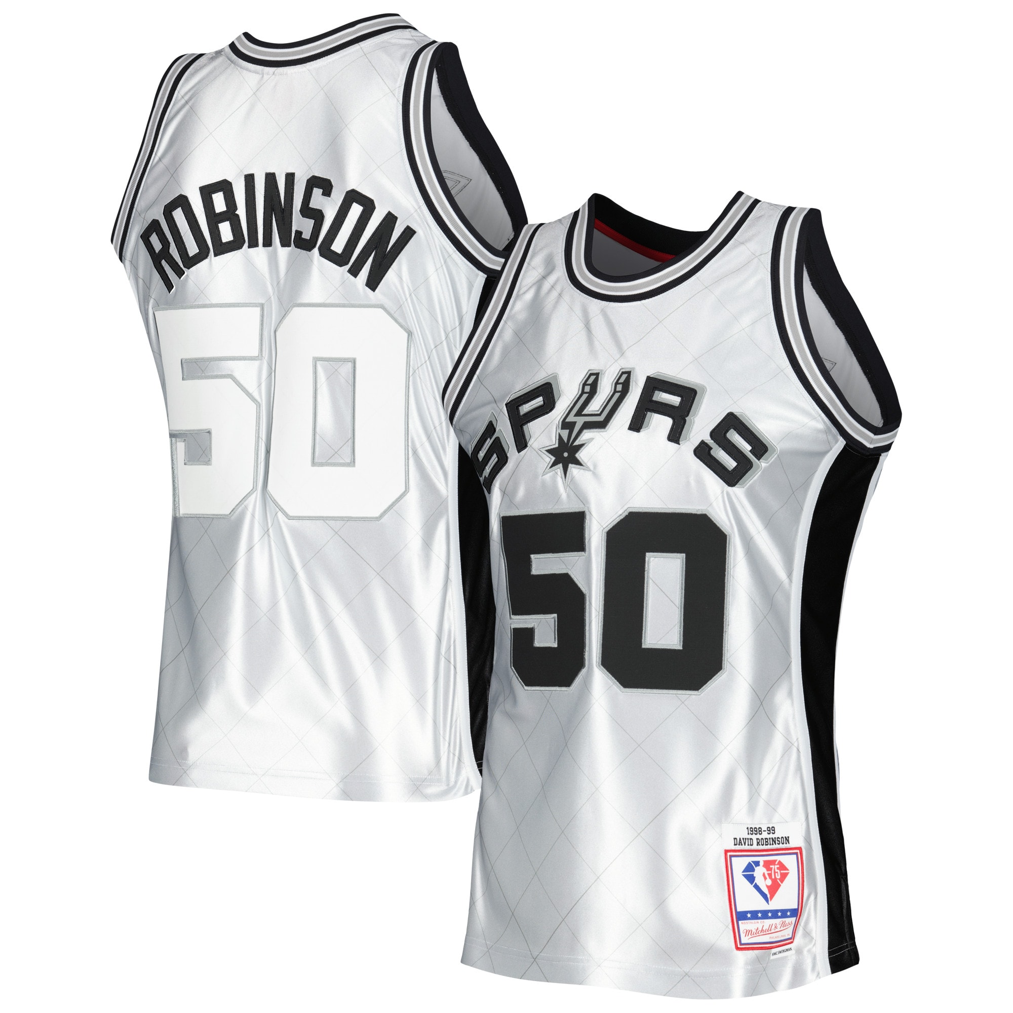david robinson san antonio spurs mitchell 26amp ness 199899 hardwood classics 75th anniversary swingman jersey platinum 3036 d9ibd.jpg