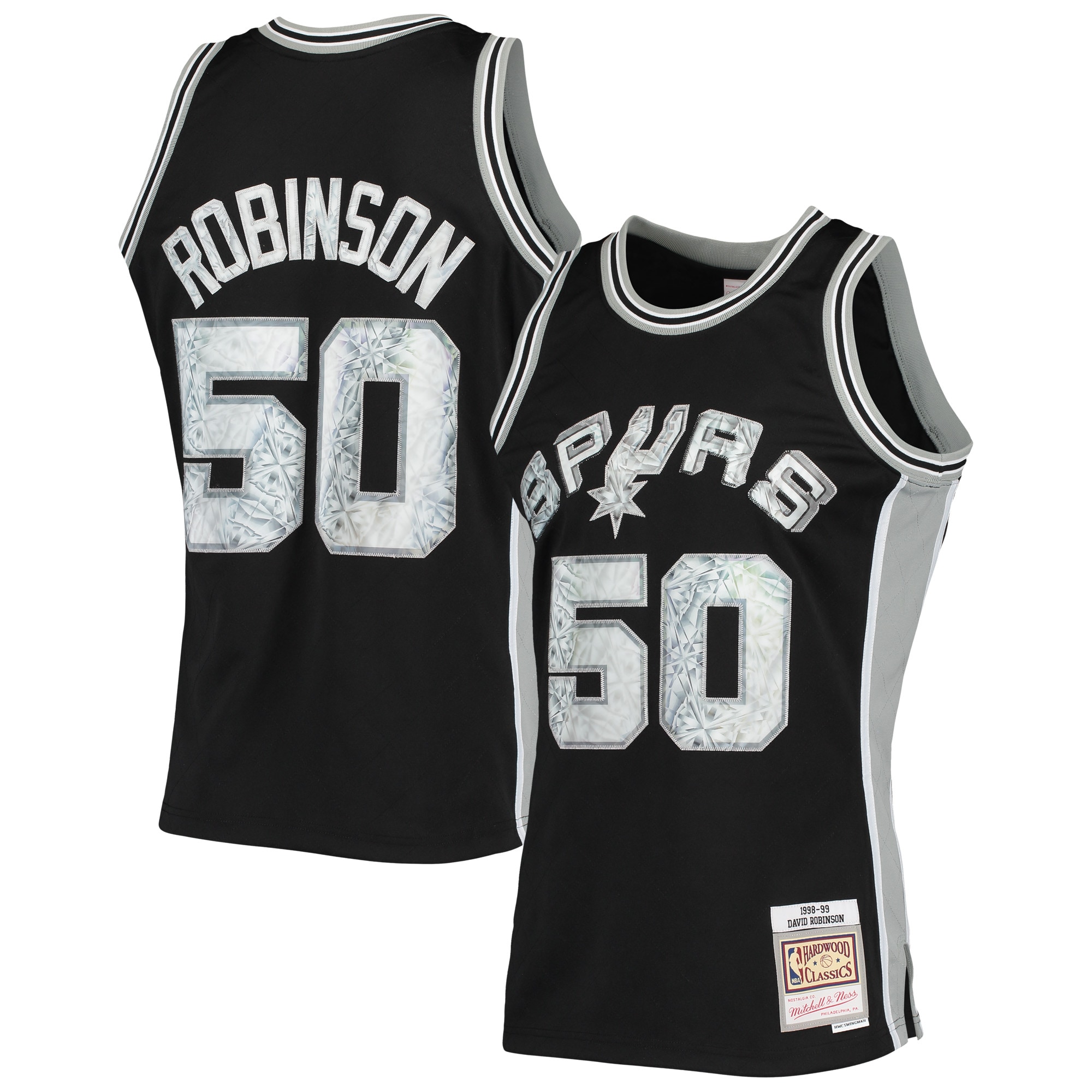 david robinson san antonio spurs mitchell 26amp ness 199899 hardwood classics nba 75th anniversary diamond swingman jersey black 5550 uxphb.jpg