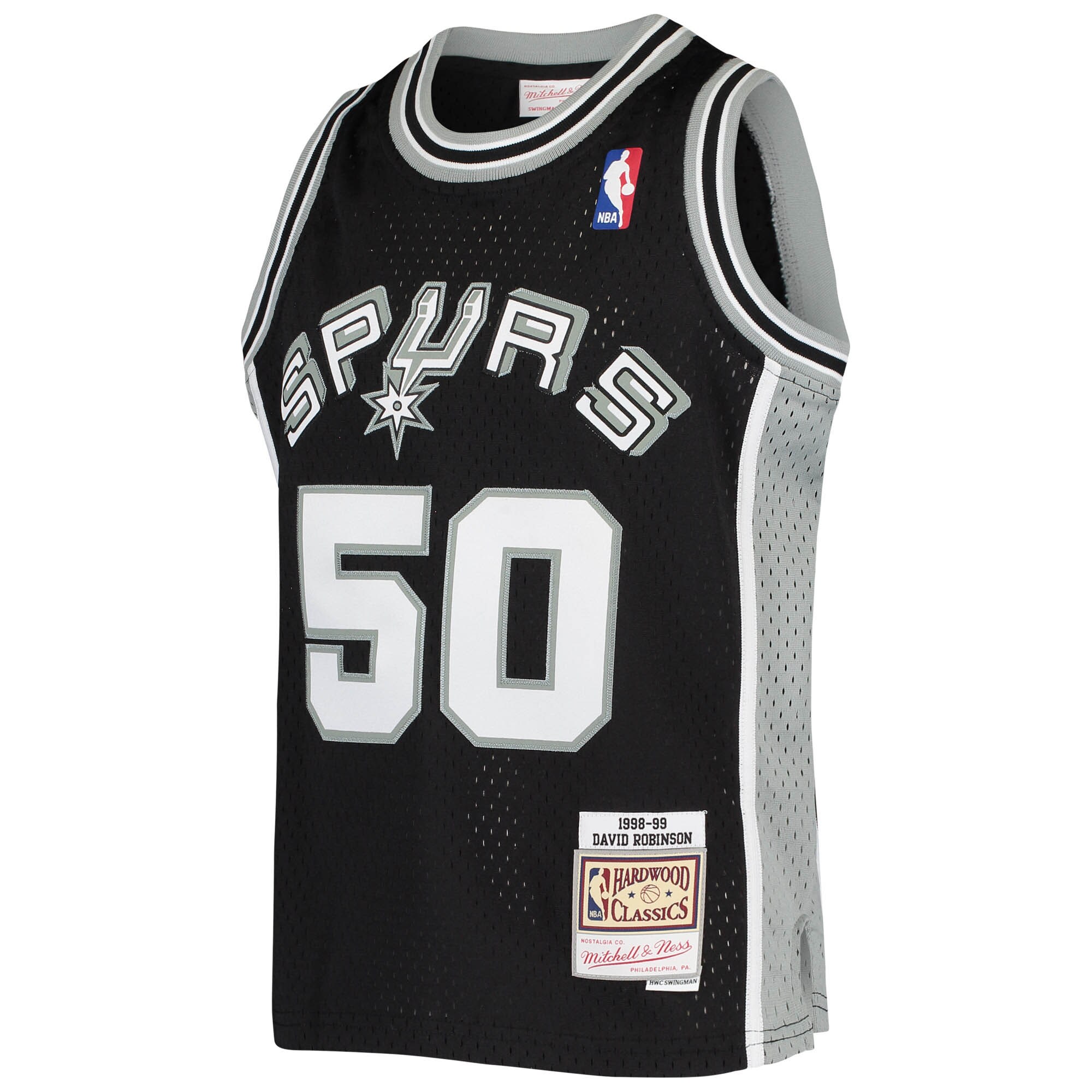 david robinson san antonio spurs mitchell 26amp ness youth 199899 hardwood classics swingman jersey black 3344 sblpq.jpg