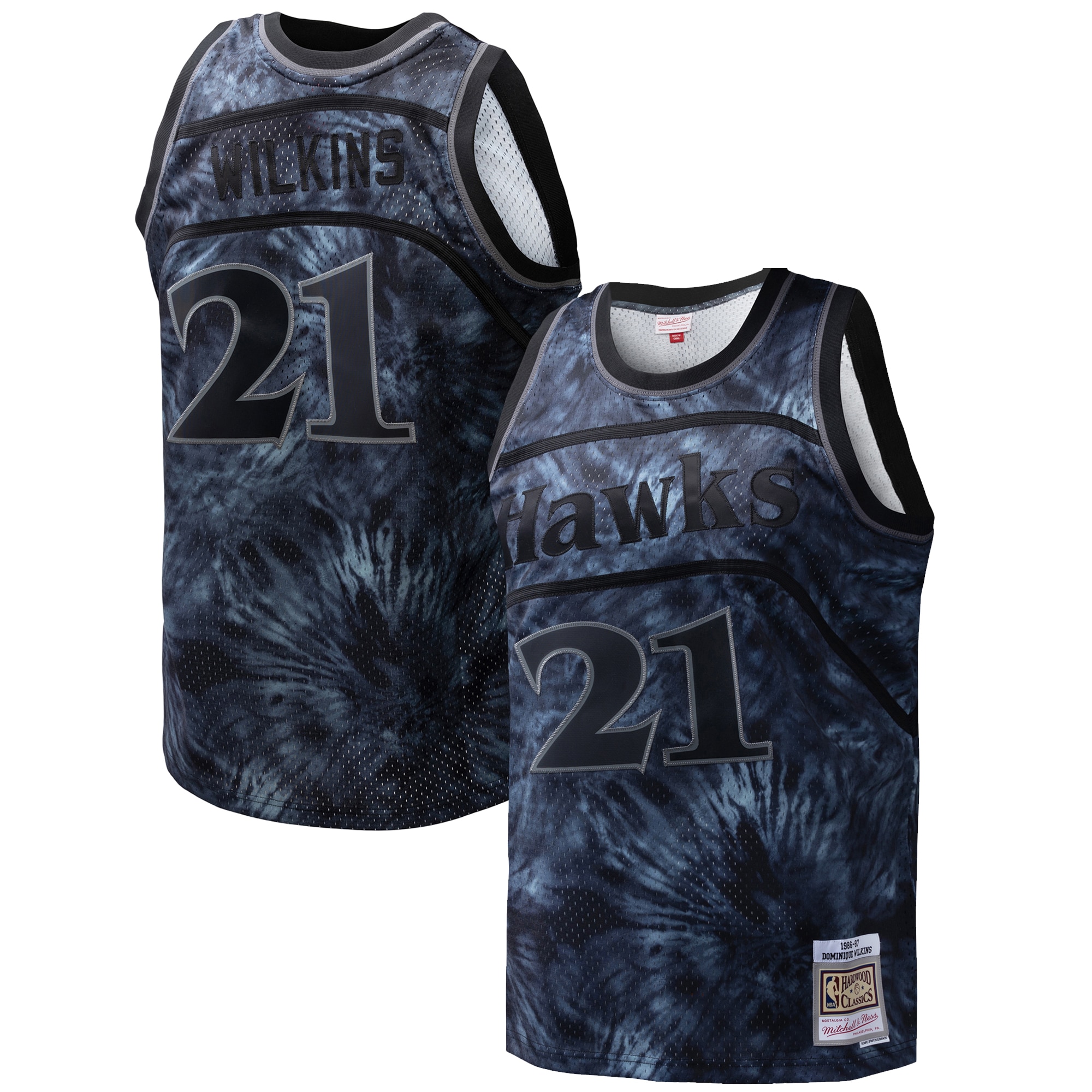 dominique wilkins atlanta hawks mitchell 26amp ness hardwood classics 198687 tie dye swingman jersey black 2336 5z3b1.jpg
