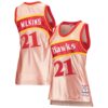 dominique wilkins atlanta hawks mitchell 26amp ness womens 75th anniversary rose gold 1986 swingman jersey pink 2009 gftvr.jpg