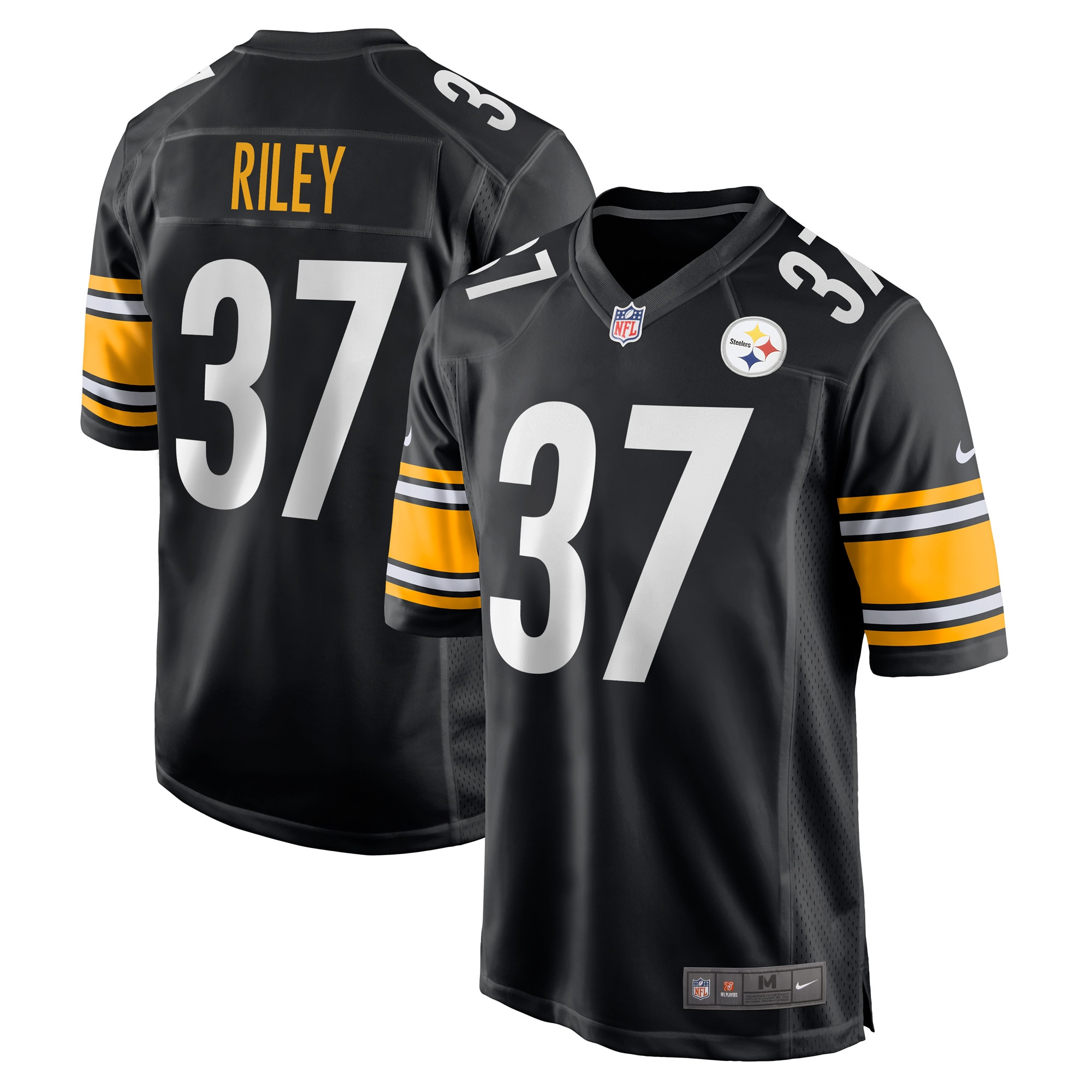 elijah riley pittsburgh steelers nike game player jersey black 8929 lz95c.jpg
