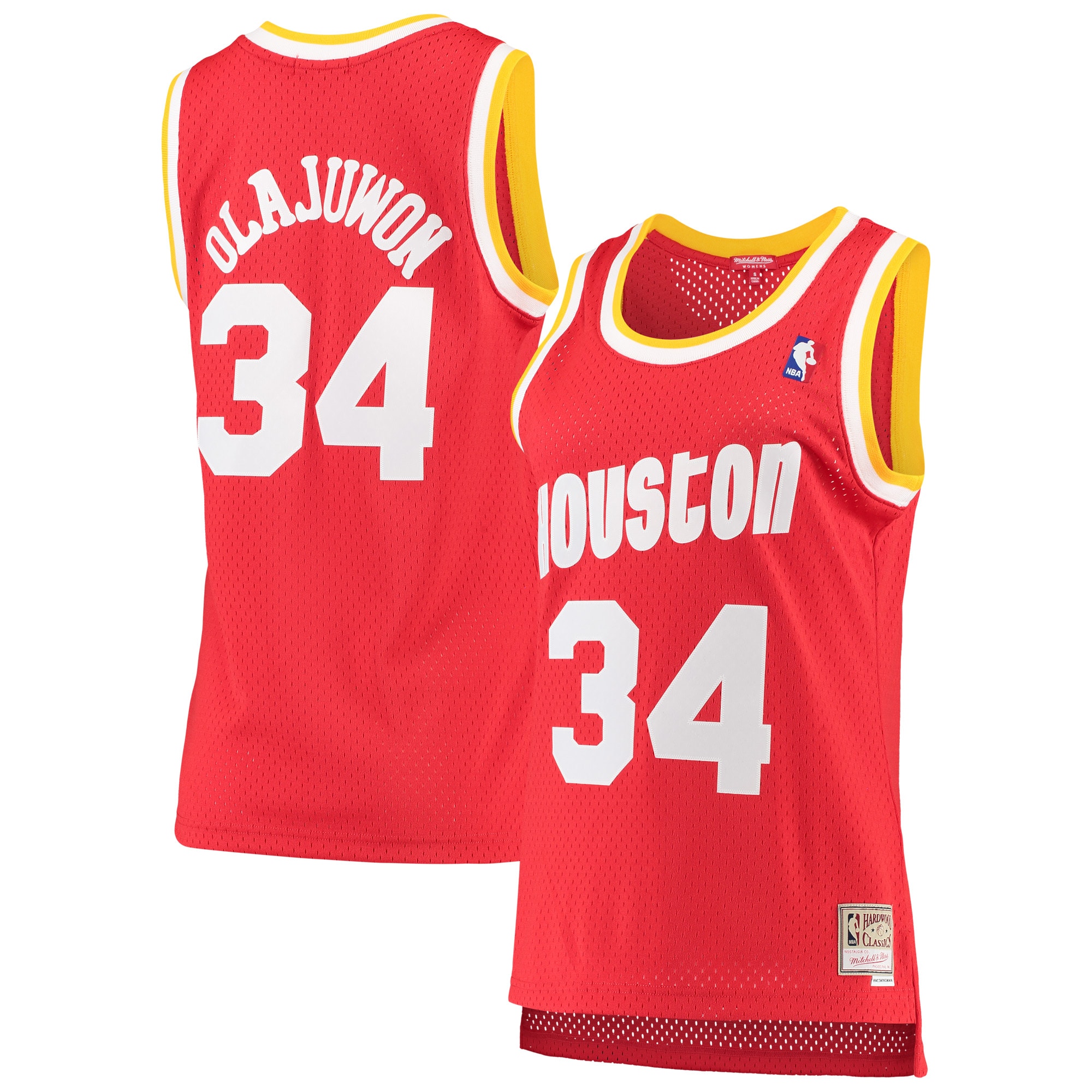 hakeem olajuwon houston rockets mitchell 26amp ness womens 199394 hardwood classics swingman jersey red 6582 jlprh.jpg