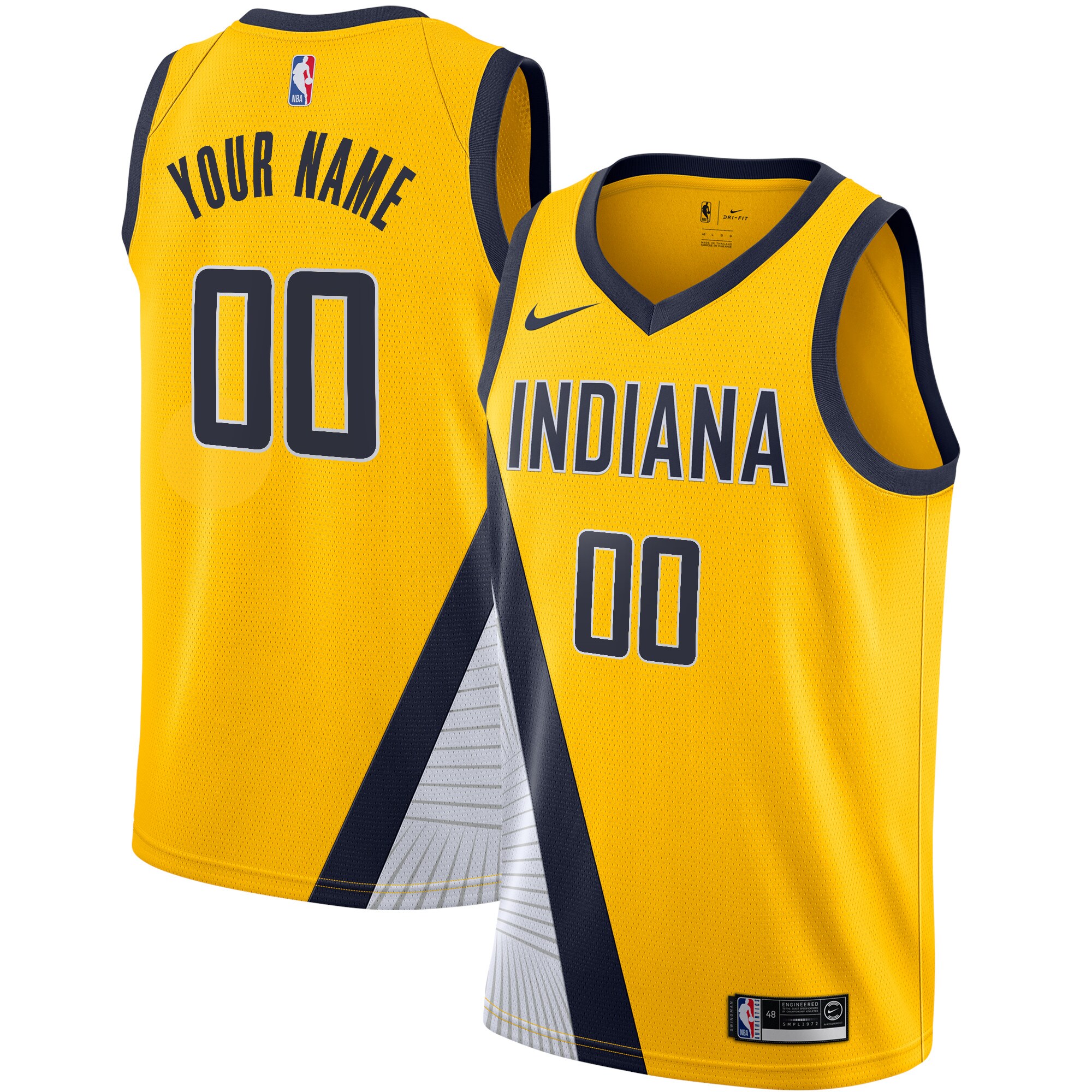 indiana pacers nike 201920 custom swingman jersey yellow statement edition 1321 nkjiv.jpg
