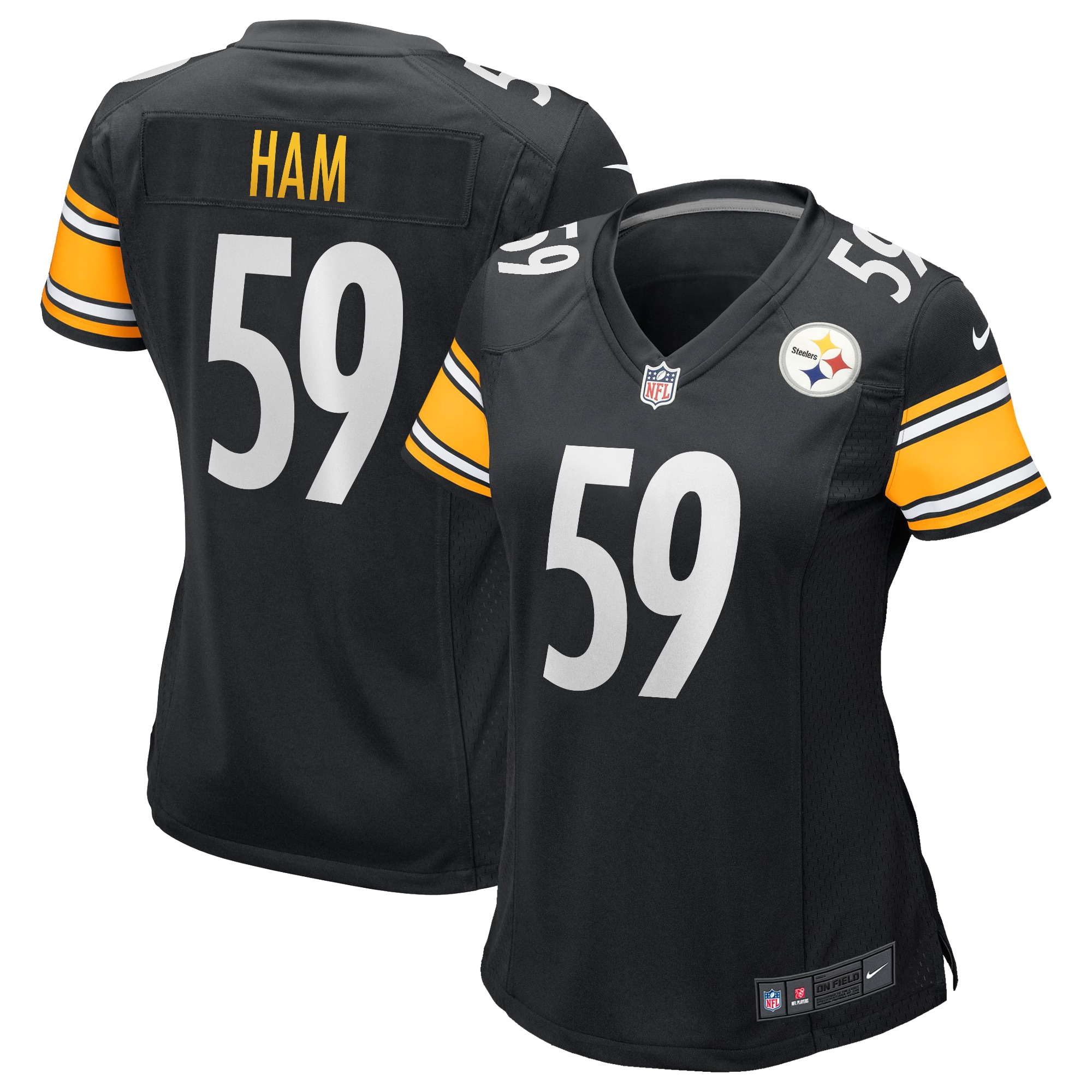 jack ham pittsburgh steelers nike womens game retired player jersey black 1395 wazqw.jpg