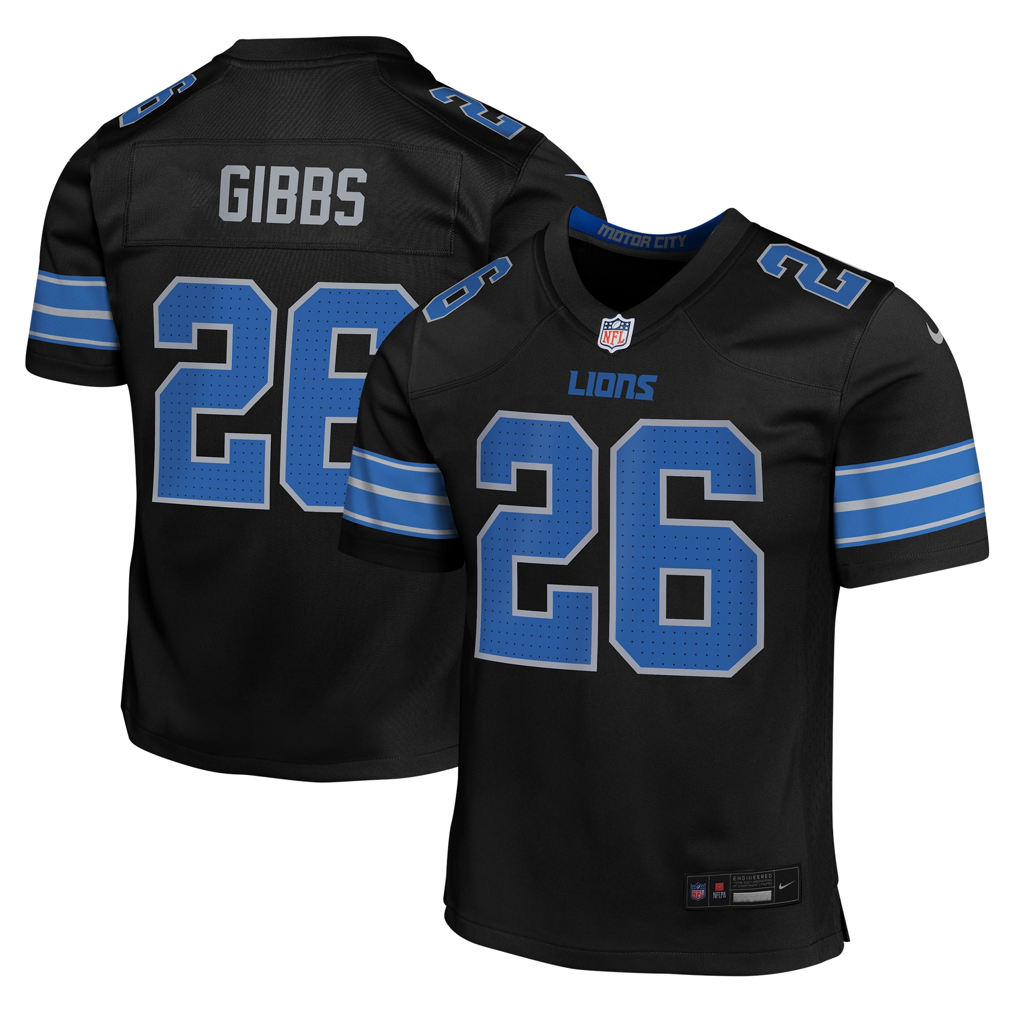 jahmyr gibbs detroit lions nike youth alternate player game jersey black 3418 op8qj.jpg