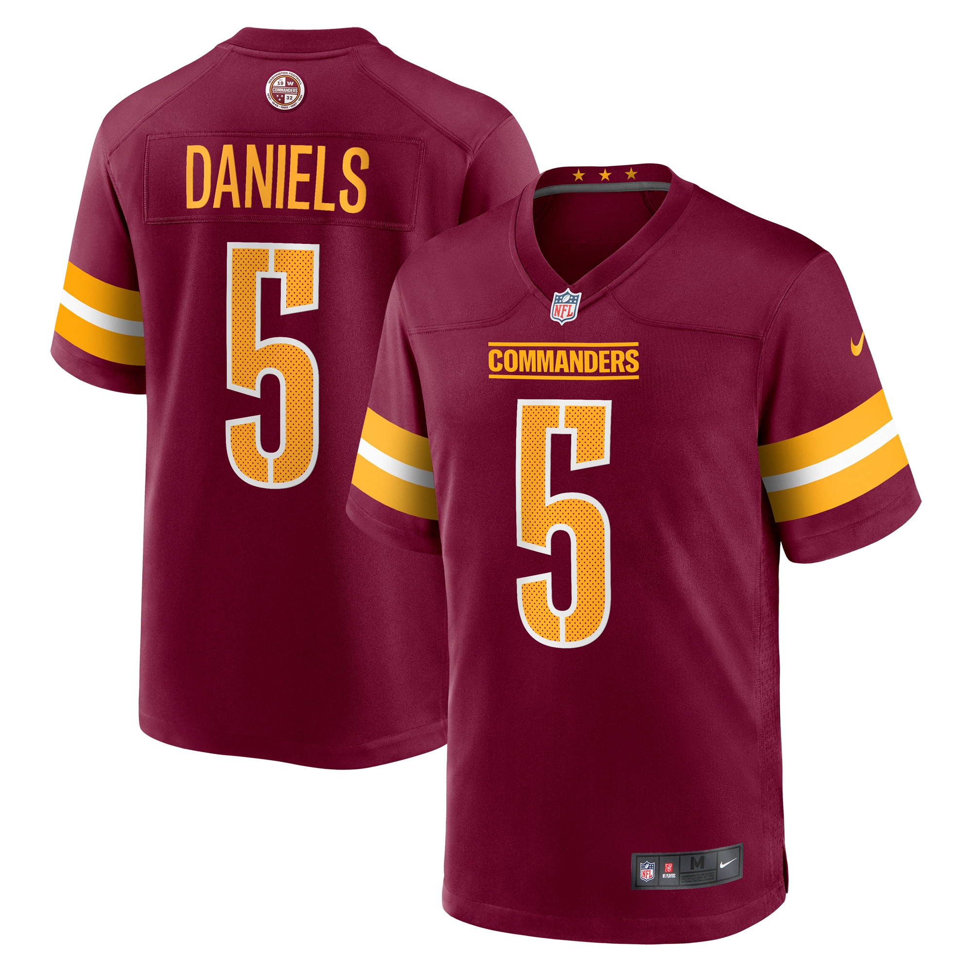jayden daniels washington commanders nike 2024 nfl draft first round pick player game jersey burgundy 6843 jkz04.jpg