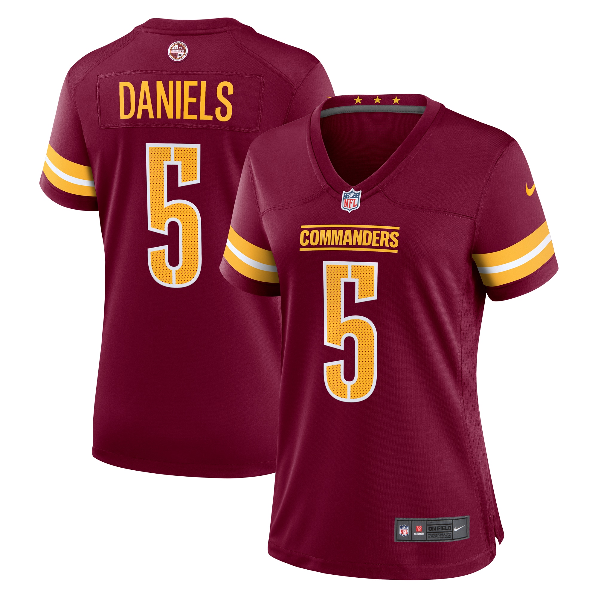 jayden daniels washington commanders nike womens 2024 nfl draft first round pick player game jersey burgundy 1594 e7woi.jpg