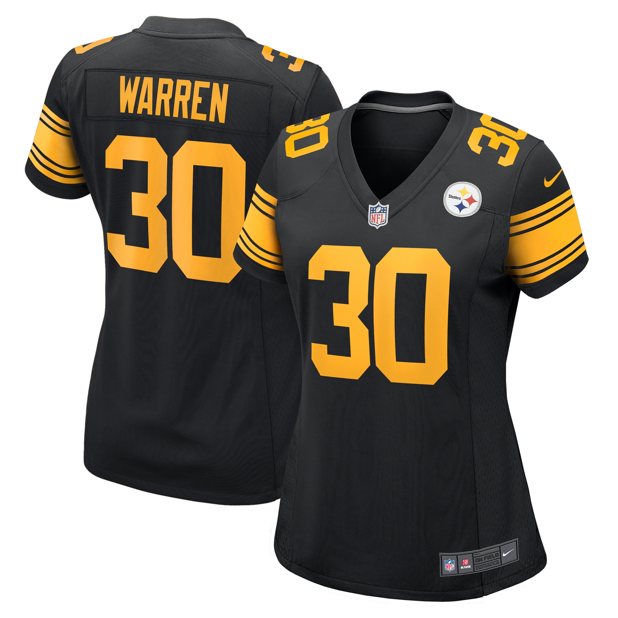 jaylen warren pittsburgh steelers nike womens alternate game jersey black 2620 9ngjb.jpg