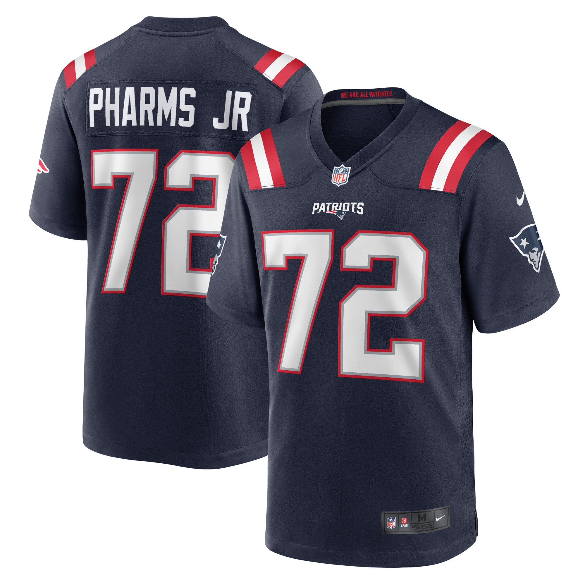 jeremiah pharms jr. new england patriots nike game player jersey navy 1720 bzzme.jpg