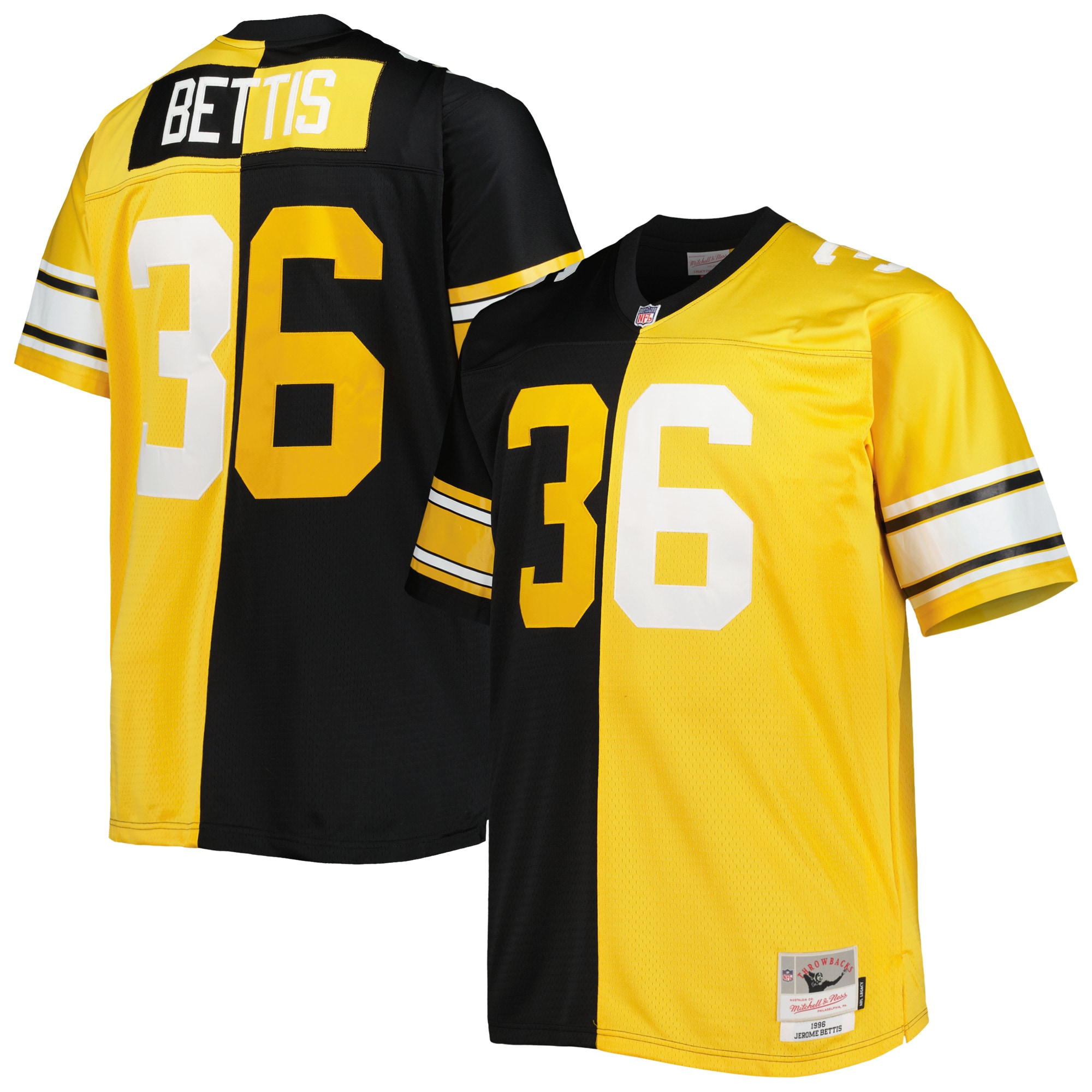 jerome bettis pittsburgh steelers mitchell 26amp ness big 26amp tall split legacy retired player replica jersey blackgold 7329 somrn.jpg
