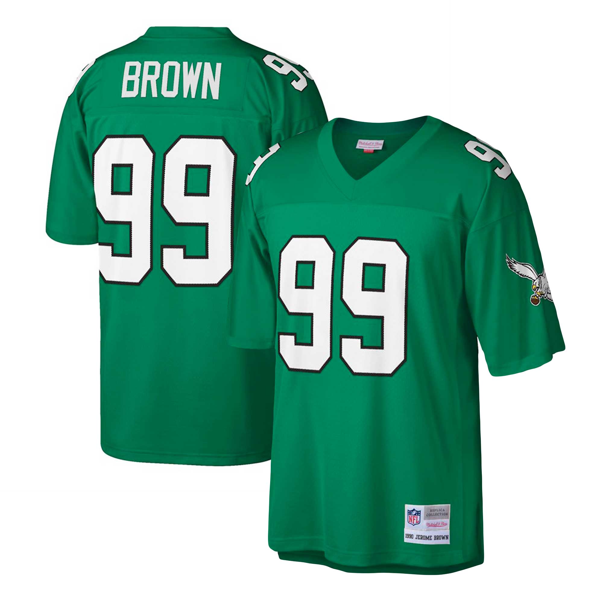 jerome brown philadelphia eagles mitchell 26amp ness big 26amp tall 1990 retired player replica jersey kelly green 4103 ewolg.jpg