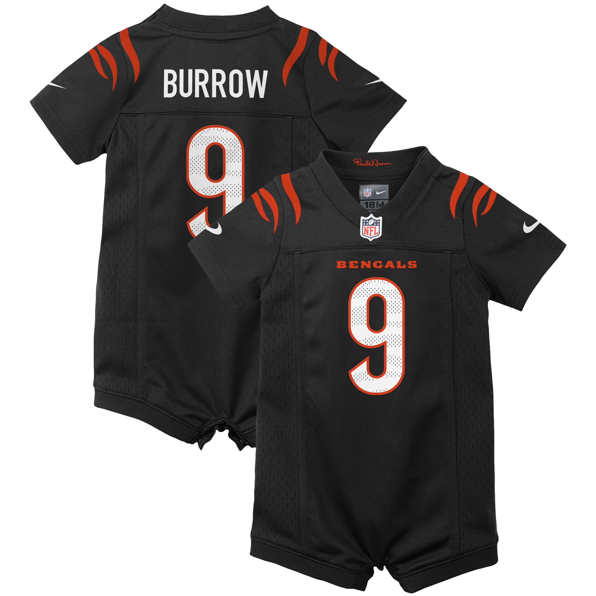 joe burrow cincinnati bengals nike newborn 26amp infant game romper jersey black 2536 lj6zh.jpg