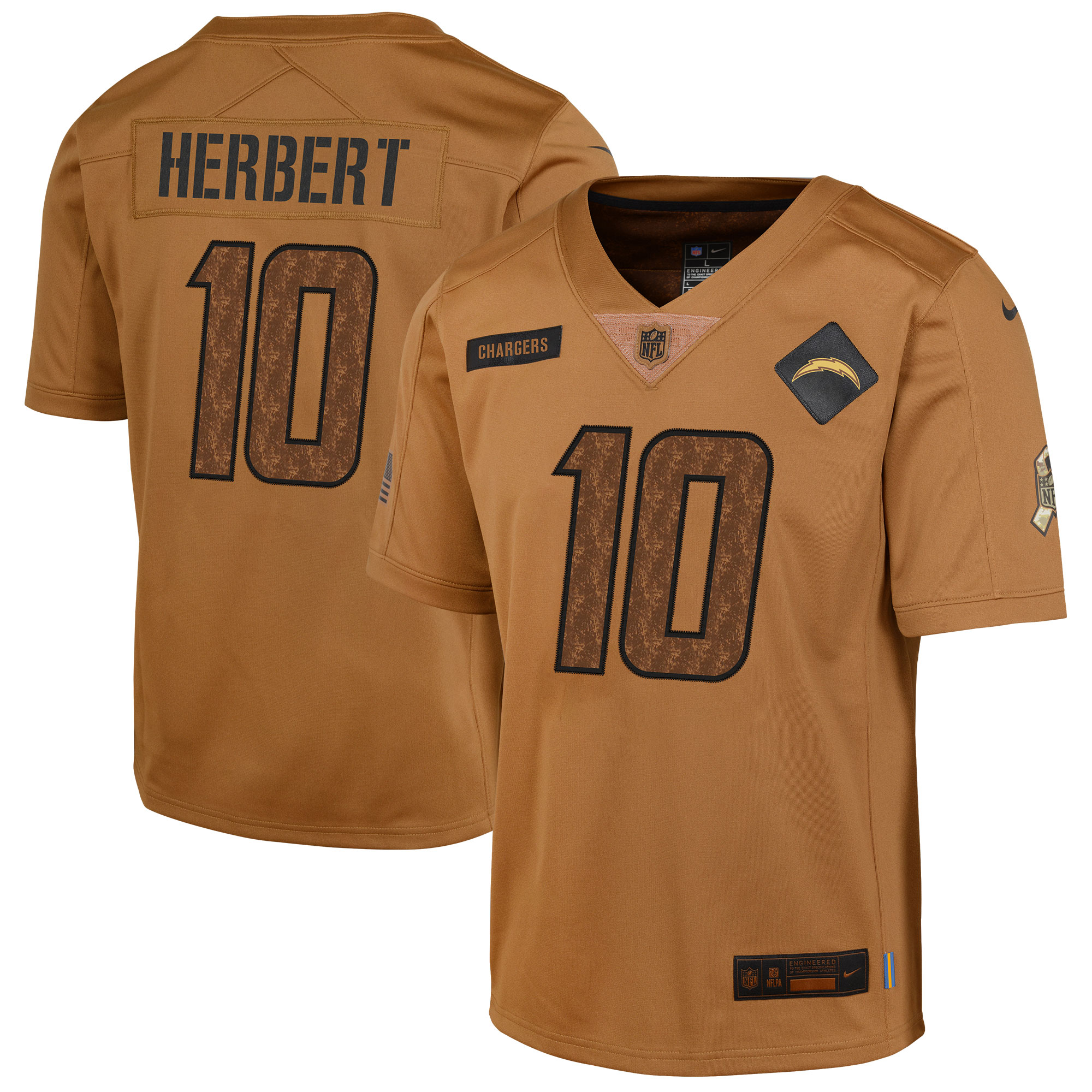 justin herbert los angeles chargers nike womens 2023 salute to service limited jersey brown 3555 zd9jw.jpg