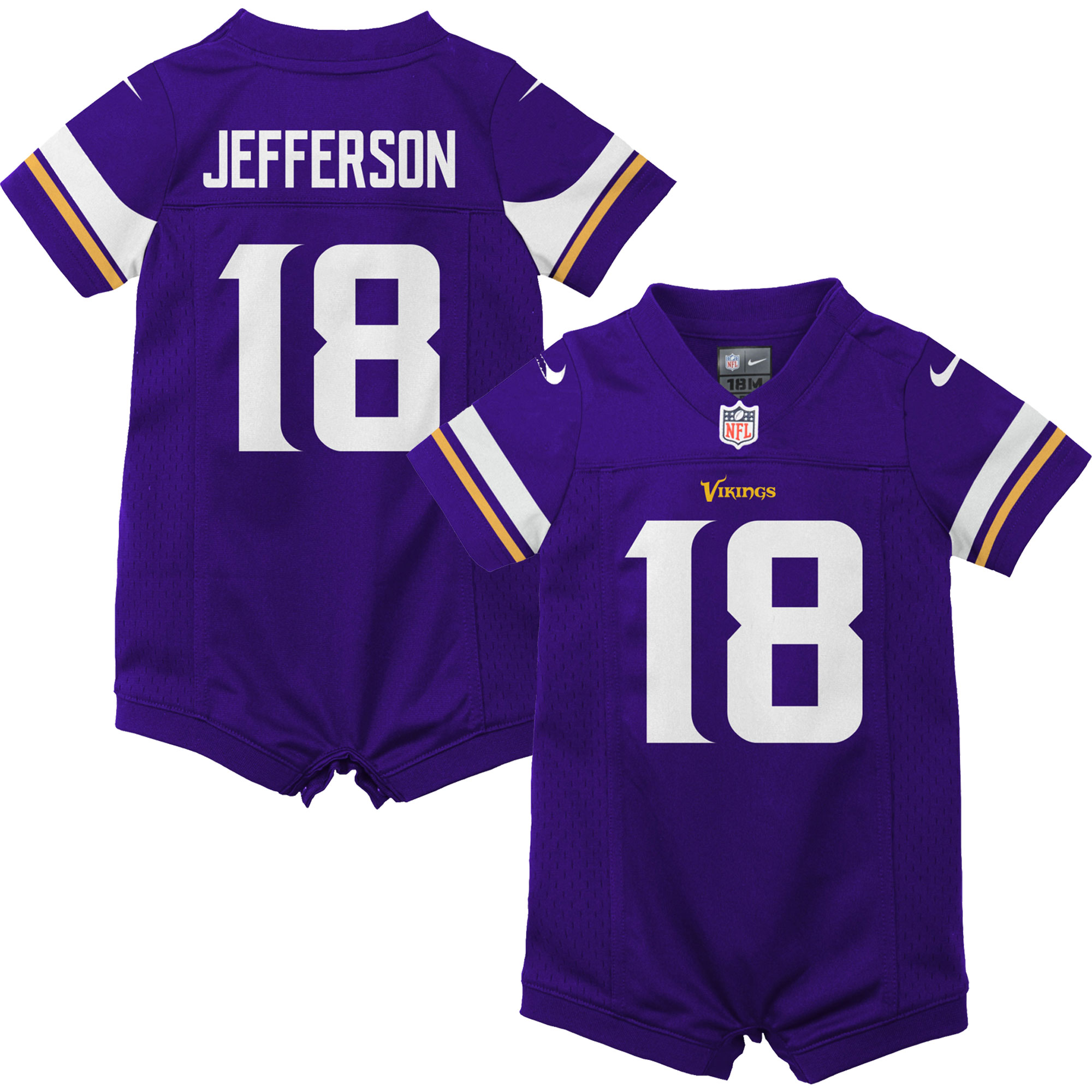 justin jefferson minnesota vikings nike newborn 26amp infant game romper jersey purple 7558 ymtjf.jpg