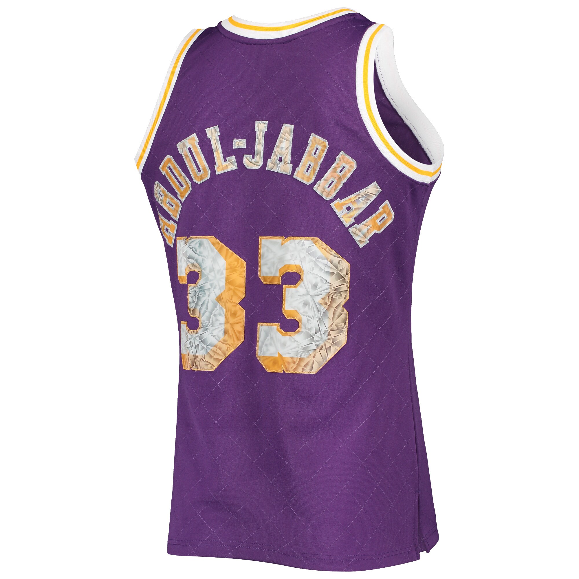 kareem abdul jabbar los angeles lakers mitchell 26amp ness 1996 97 hardwood classics nba 75th anniversary diamond swingman jersey purple 6262 q6ikv.jpg