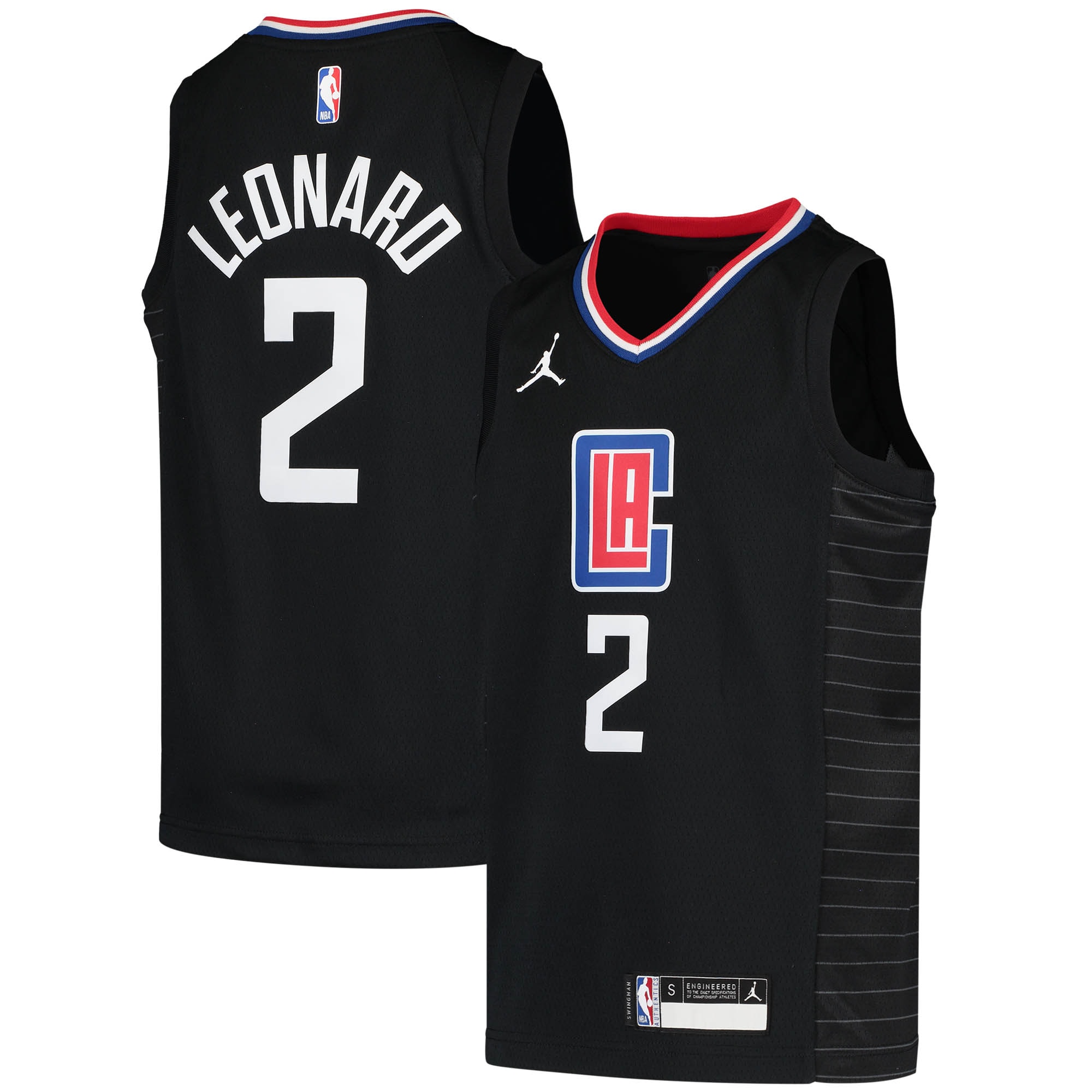 kawhi leonard la clippers jordan brand youth 202021 swingman player jersey black statement edition 6618 4jk2u.jpg
