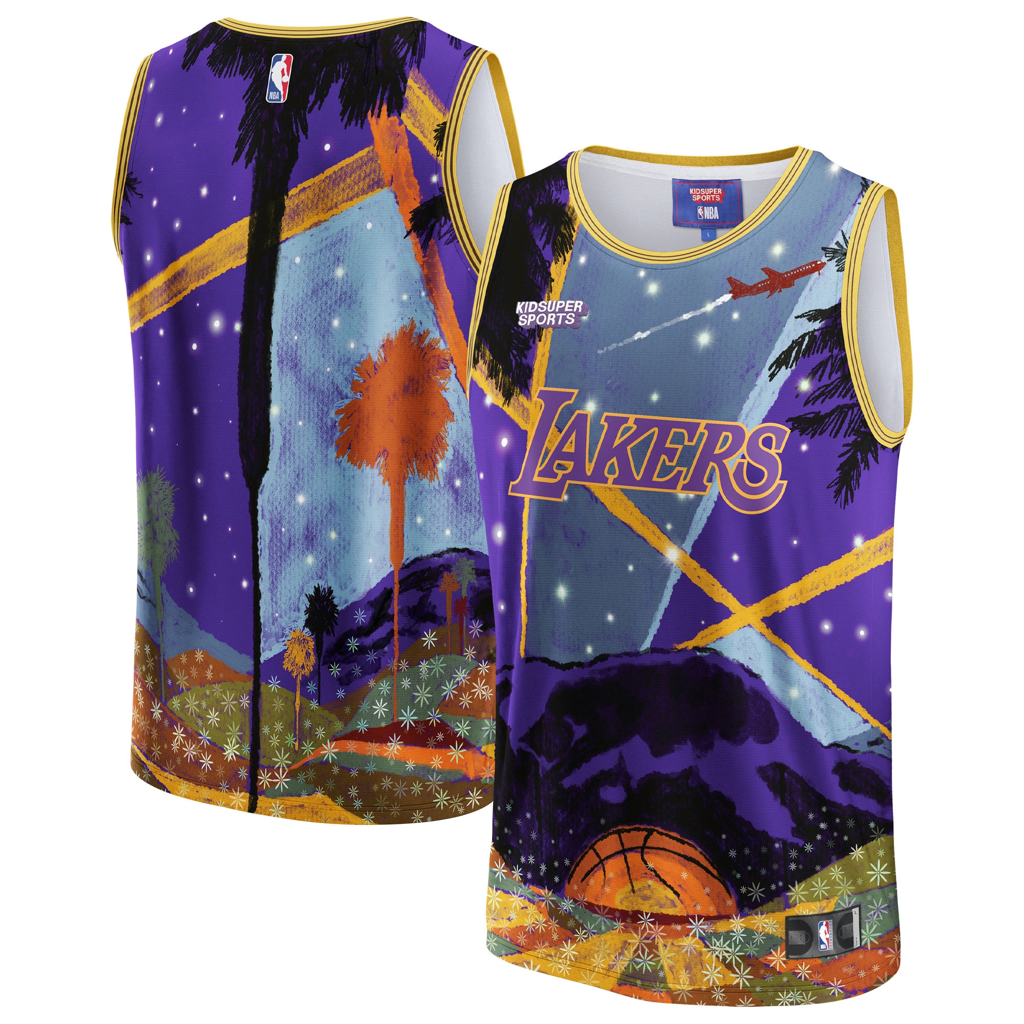 los angeles lakers nba 26amp kidsuper studios by fanatics unisex hometown jersey purple 1560 kdray.jpg
