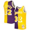 magic johnson los angeles lakers mitchell 26amp ness hardwood classics 198485 split swingman jersey purplegold 7322 o13r0.jpg