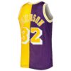 magic johnson los angeles lakers mitchell 26amp ness hardwood classics 198485 split swingman jersey purplegold 9499 9w3u7.jpg