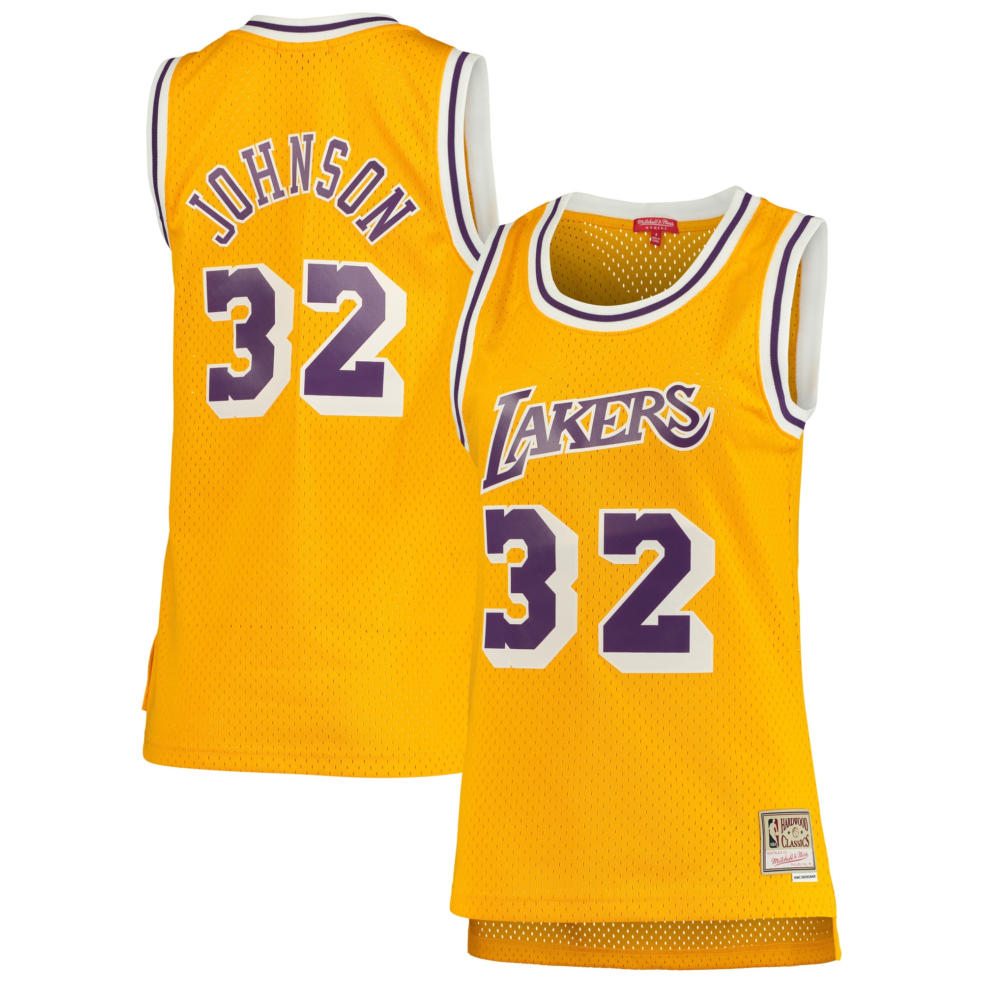 magic johnson los angeles lakers mitchell 26amp ness womens 198485 hardwood classics swingman jersey gold 2552 0odwf.jpg