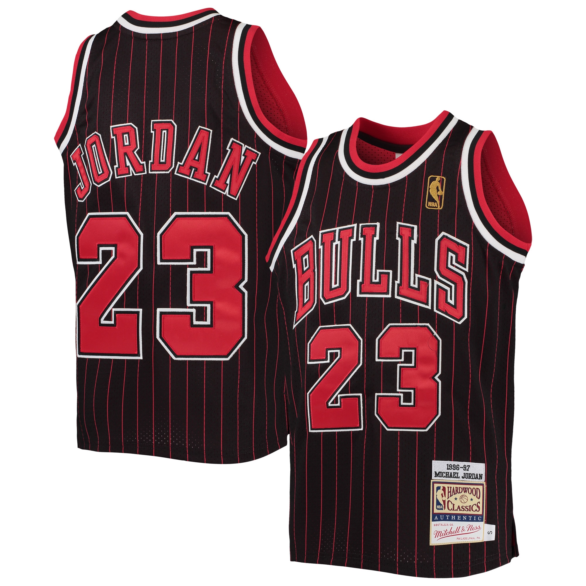 michael jordan chicago bulls mitchell 26amp ness youth 1996 97 hardwood classics authentic jersey blackred 2782 mbvgb.jpg