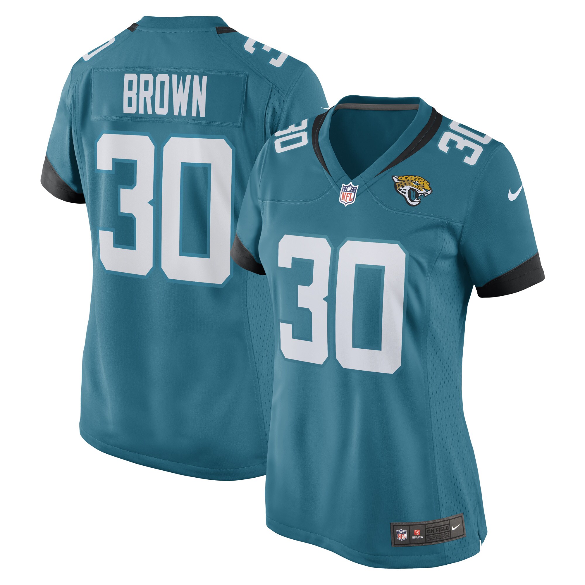 montaric brown jacksonville jaguars nike womens game player jersey teal 8198 xehxp.jpg
