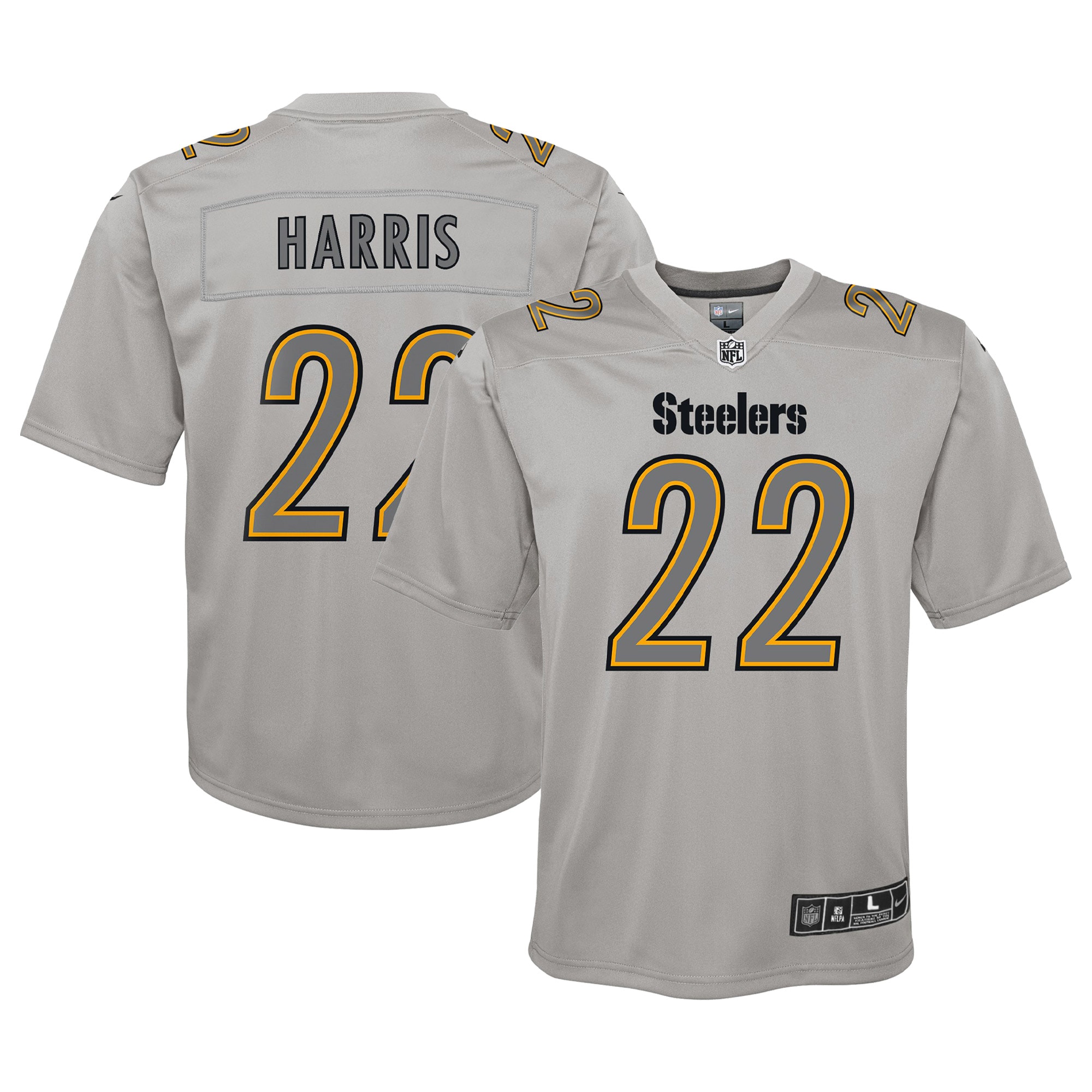 najee harris pittsburgh steelers nike youth atmosphere game jersey gray 4526 len5c.jpg