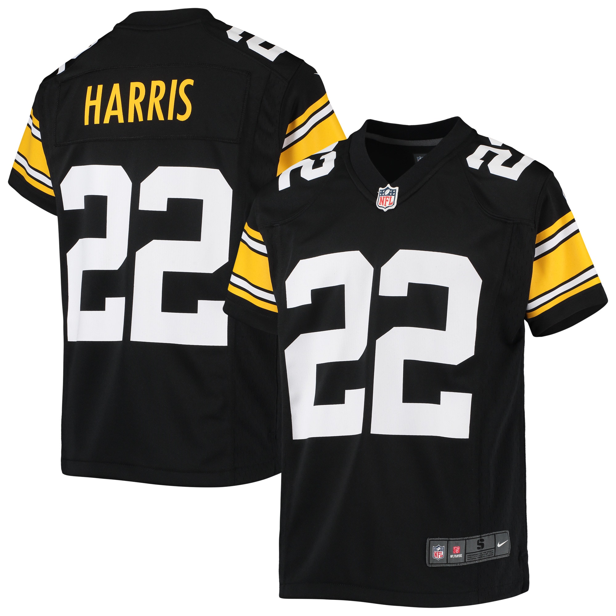 najee harris pittsburgh steelers nike youth game jersey black 1970 vwyji.jpg