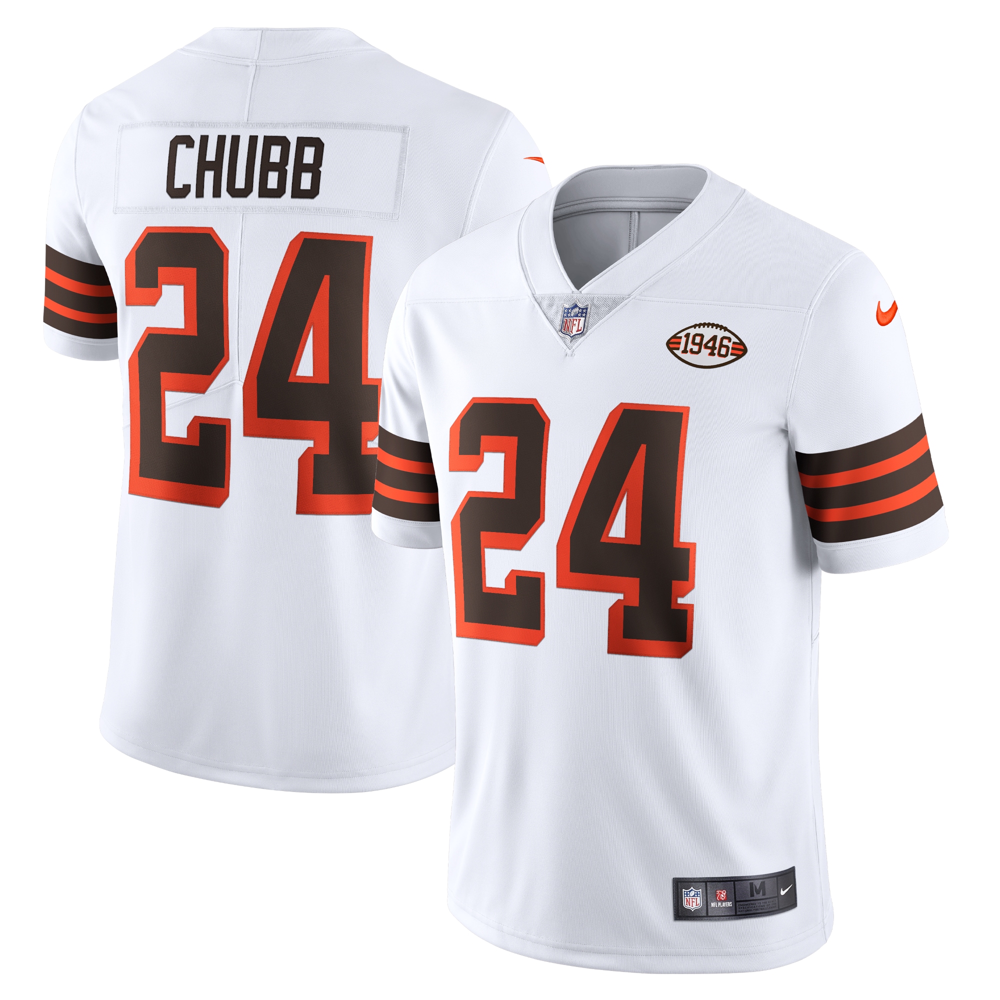 nick chubb cleveland browns nike 1946 collection alternate vapor limited jersey white 2580 xqdsh.jpg