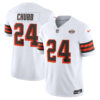 nick chubb cleveland browns nike vapor f.u.s.e. limited jersey white 8468 t78yq.jpg