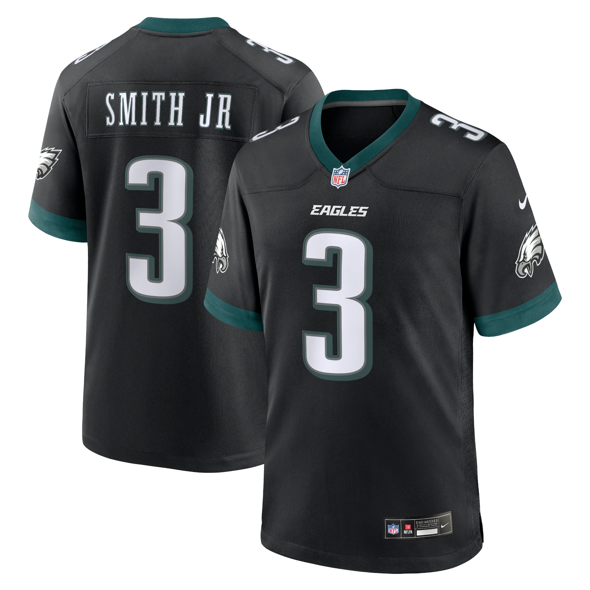 nolan smith philadelphia eagles nike alternate game jersey black 3252 8irue.jpg