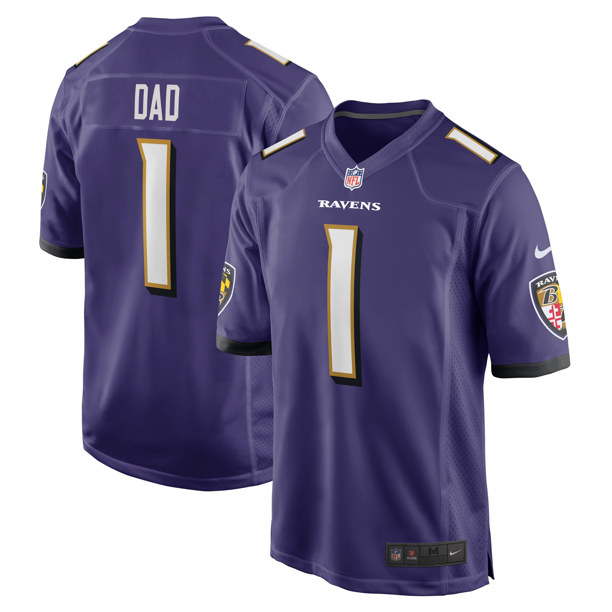 number 1 dad baltimore ravens nike game jersey purple 3018 8qvm1.jpg