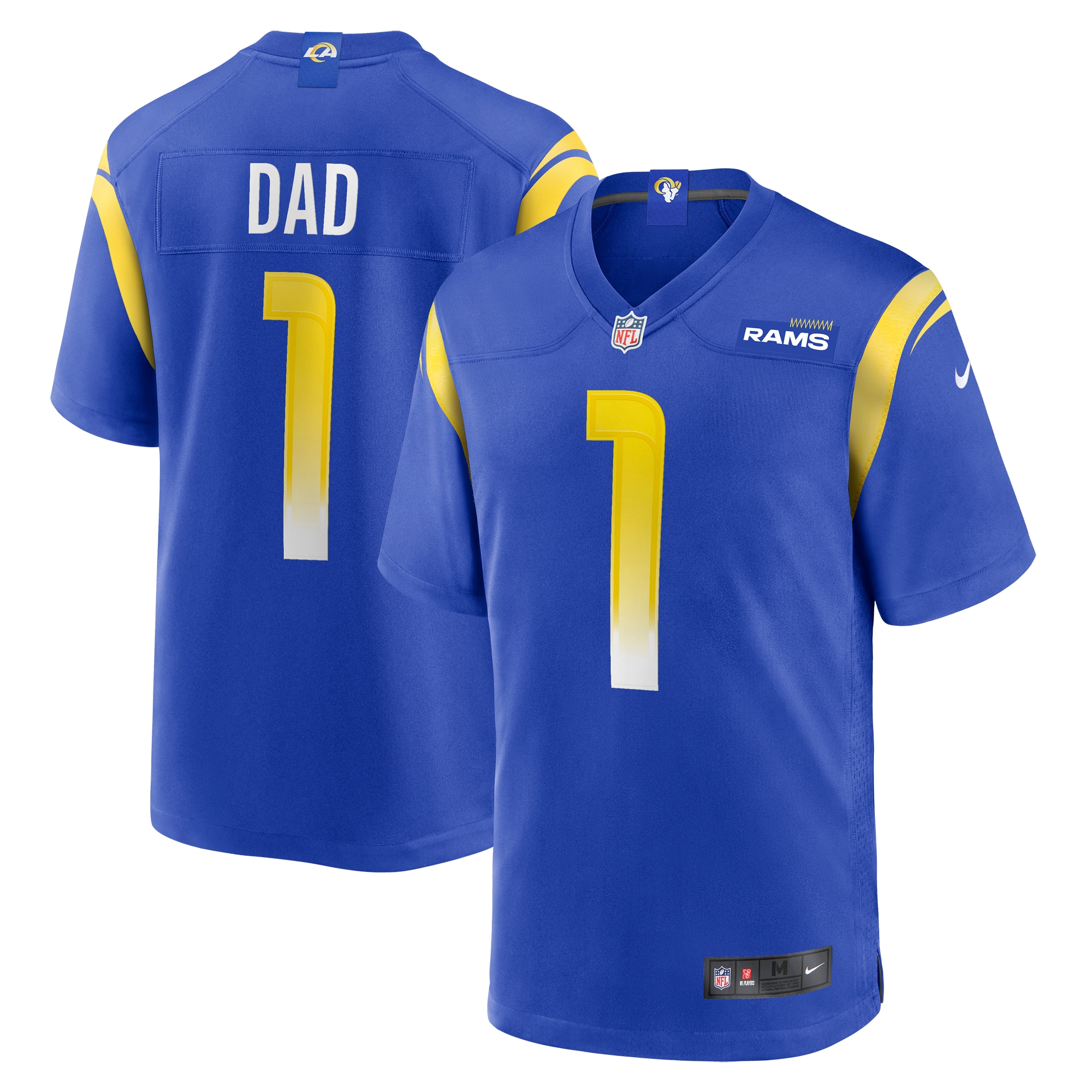 number 1 dad los angeles rams nike game jersey royal 6116 wqymo.jpg